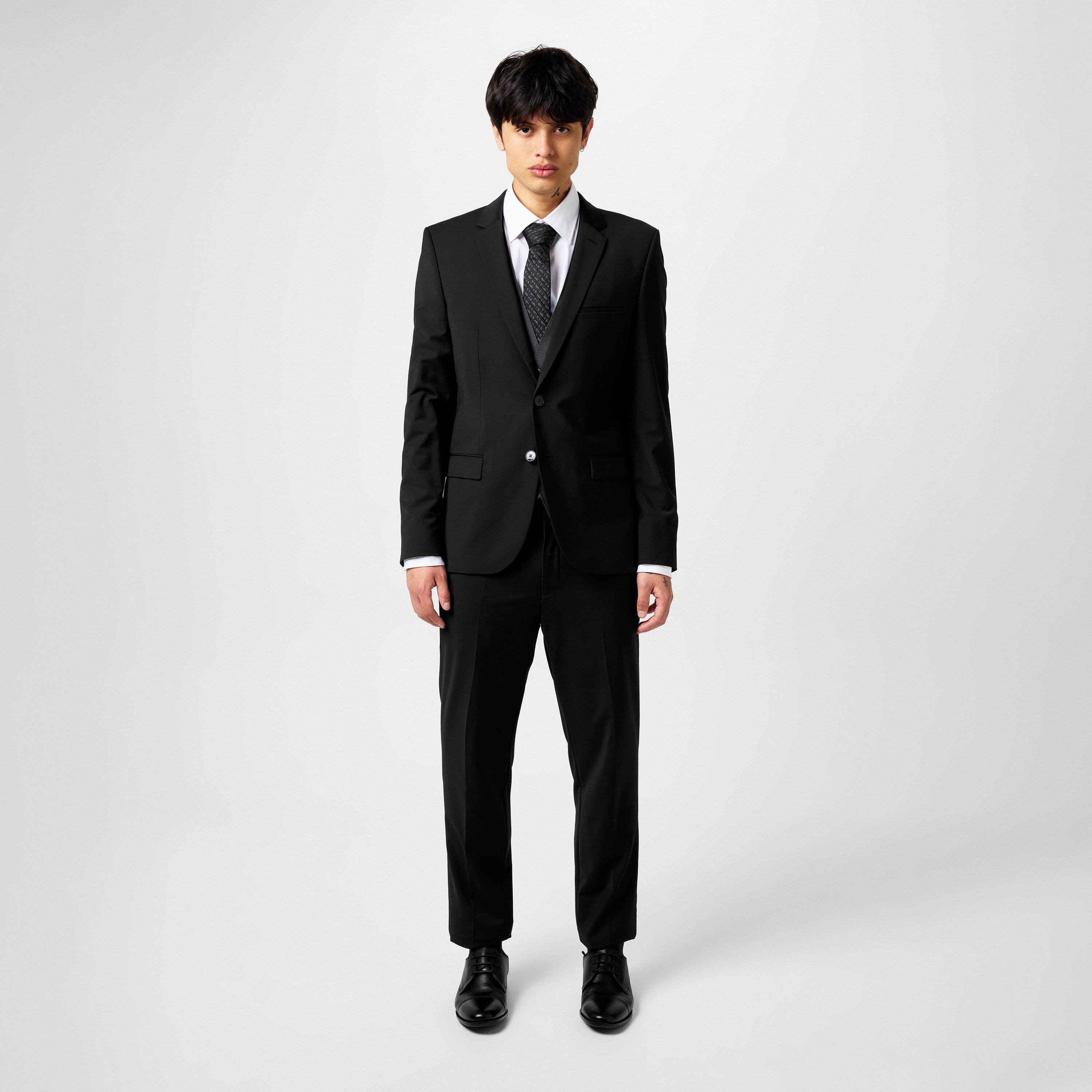 Black 001 - Boss - Men's H-Leon Suit Trousers, Elevate Formal Style - 6