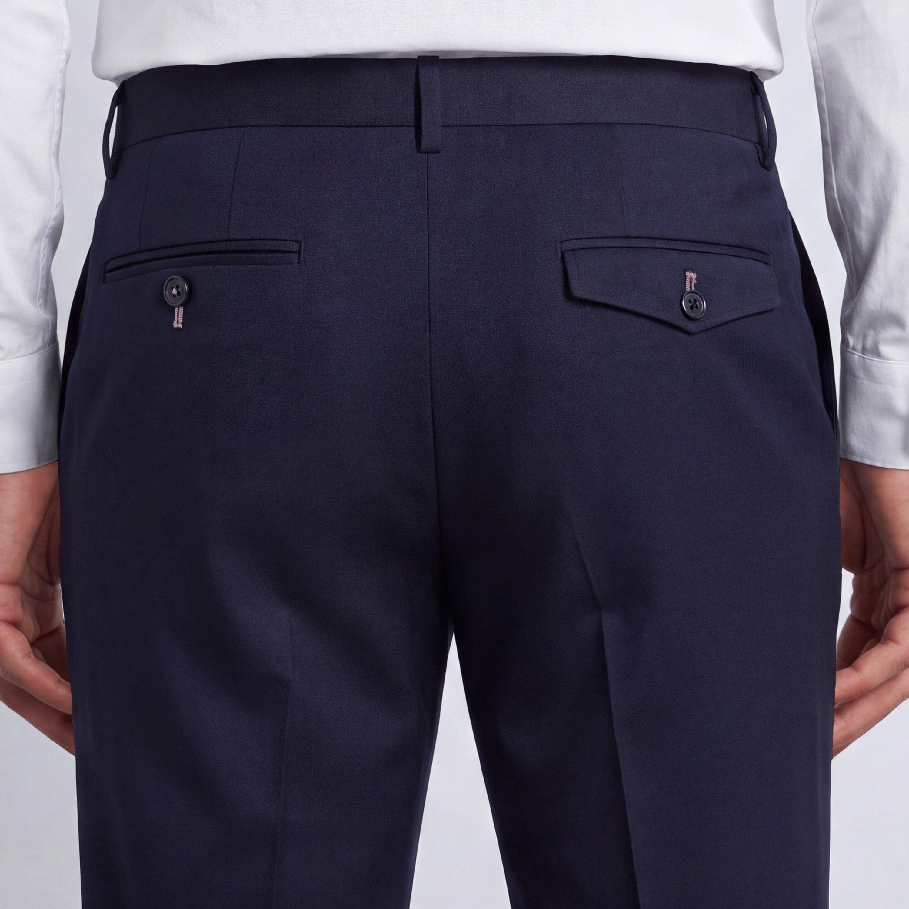 Navy - Twisted Tailor - Orwell Slim Fit Suit Trousers - 4