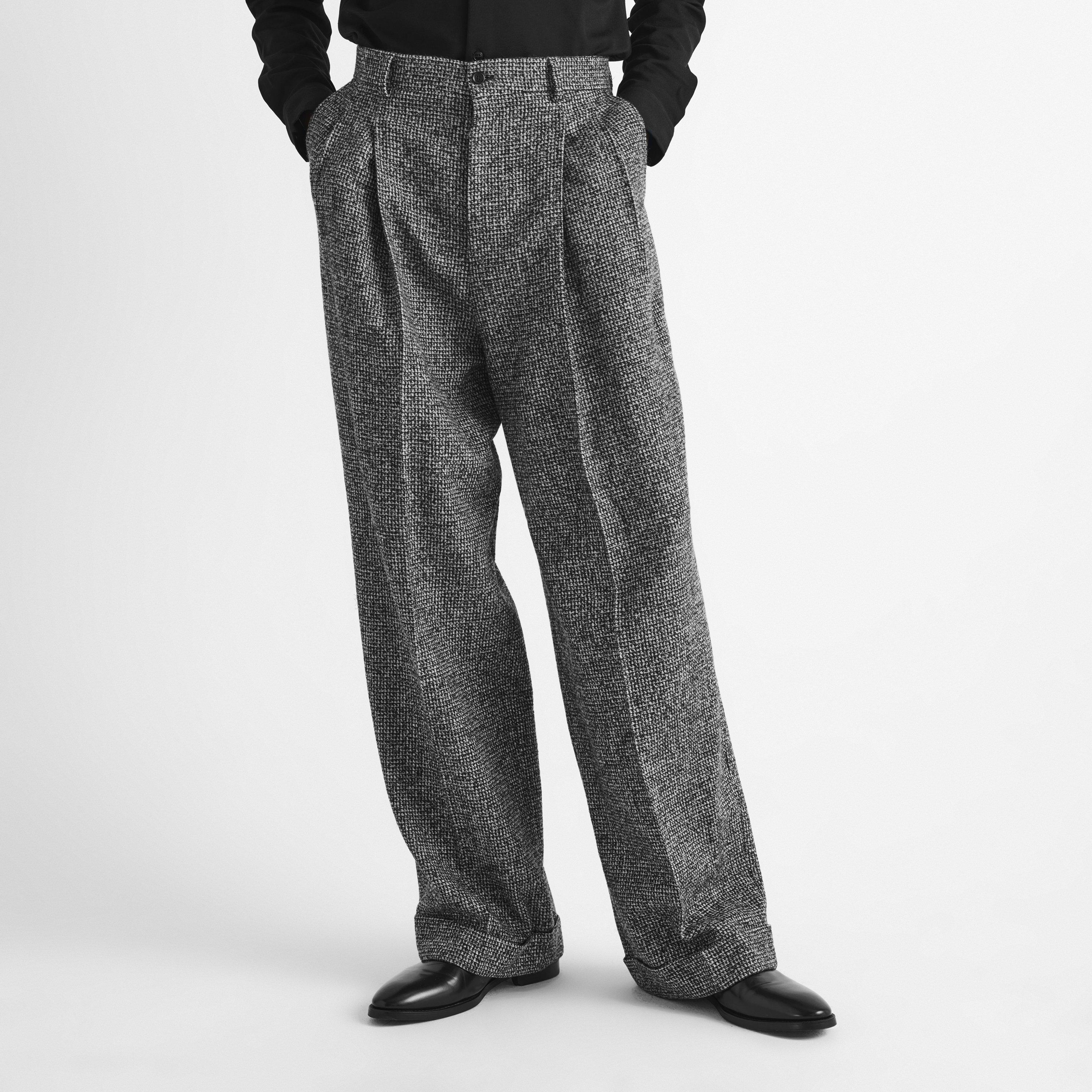 Grey - Dolce and Gabbana - Men's Birdseye Wool Suit Trousers - 3