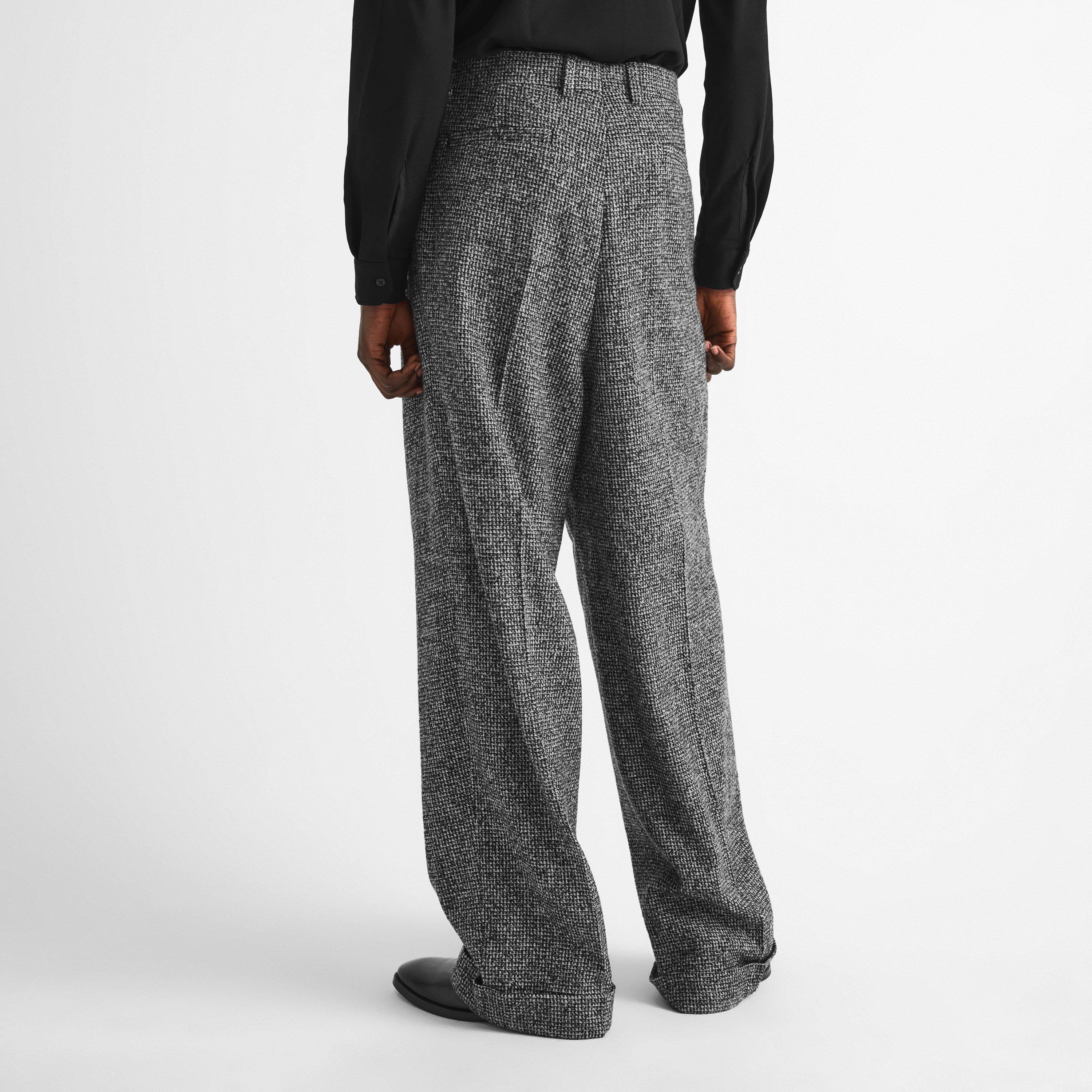 Grey - Dolce and Gabbana - Men's Birdseye Wool Suit Trousers - 4
