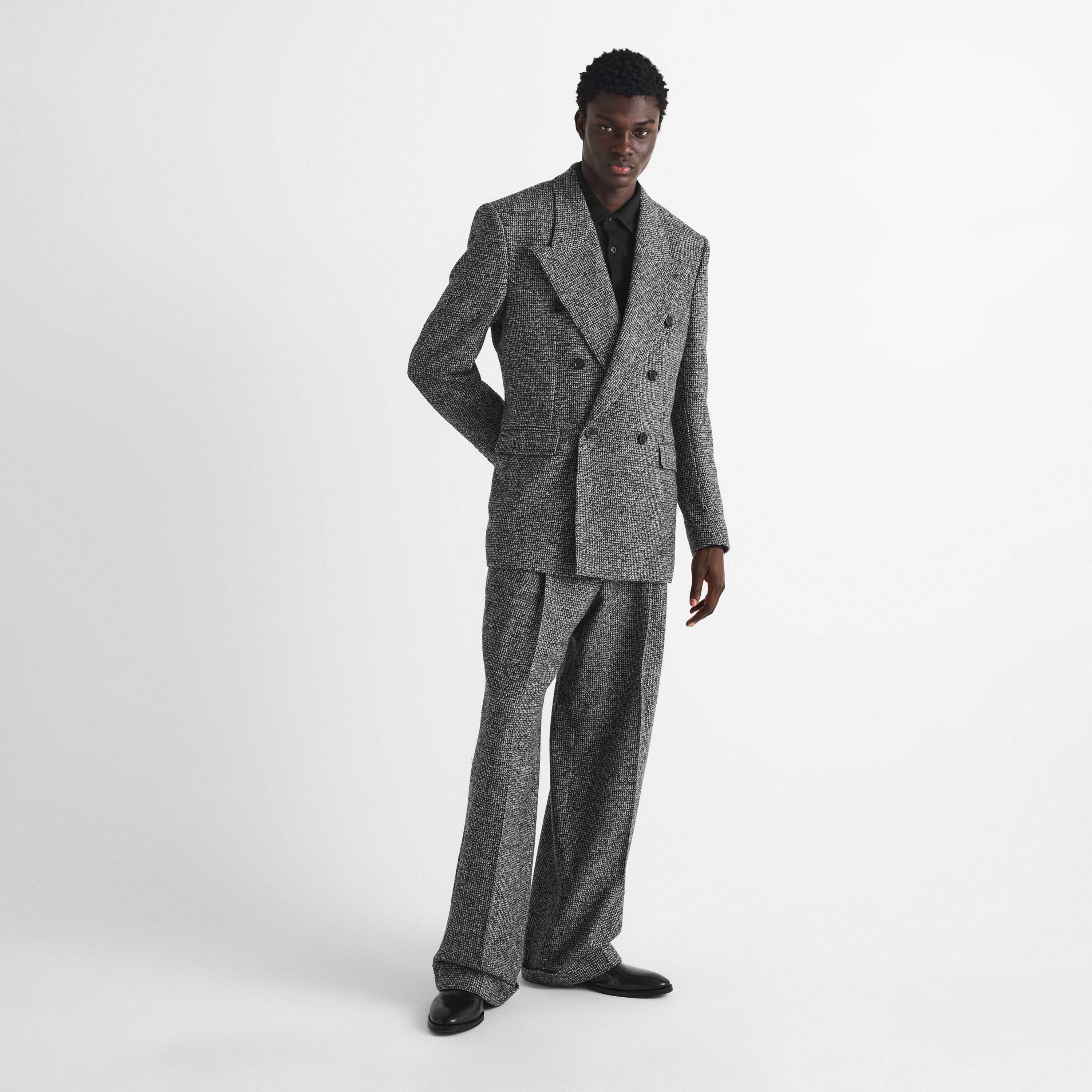 Grey - Dolce and Gabbana - Men's Birdseye Wool Suit Trousers - 6