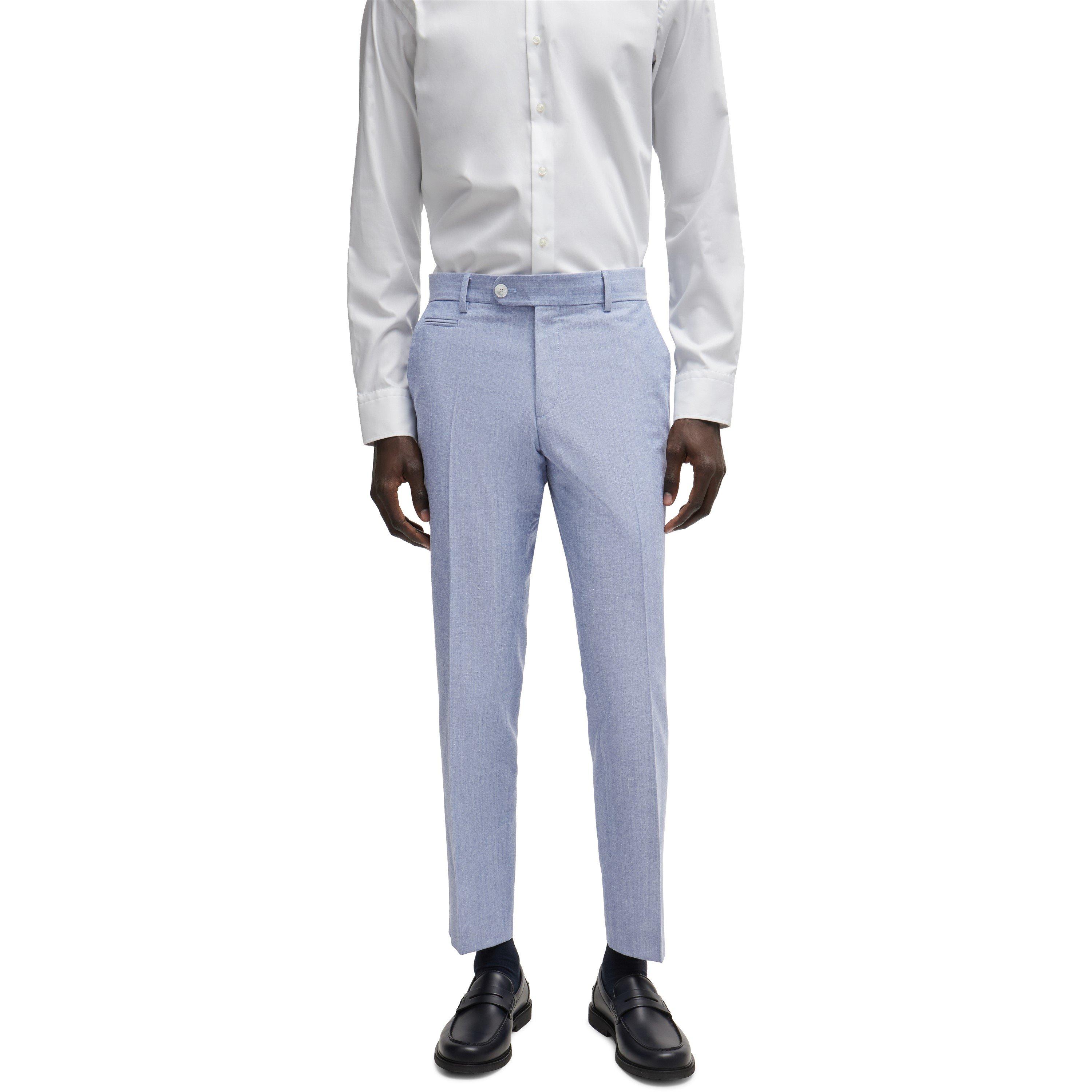 Navy - Boss - Men's H Genius Suit Trousers - 1
