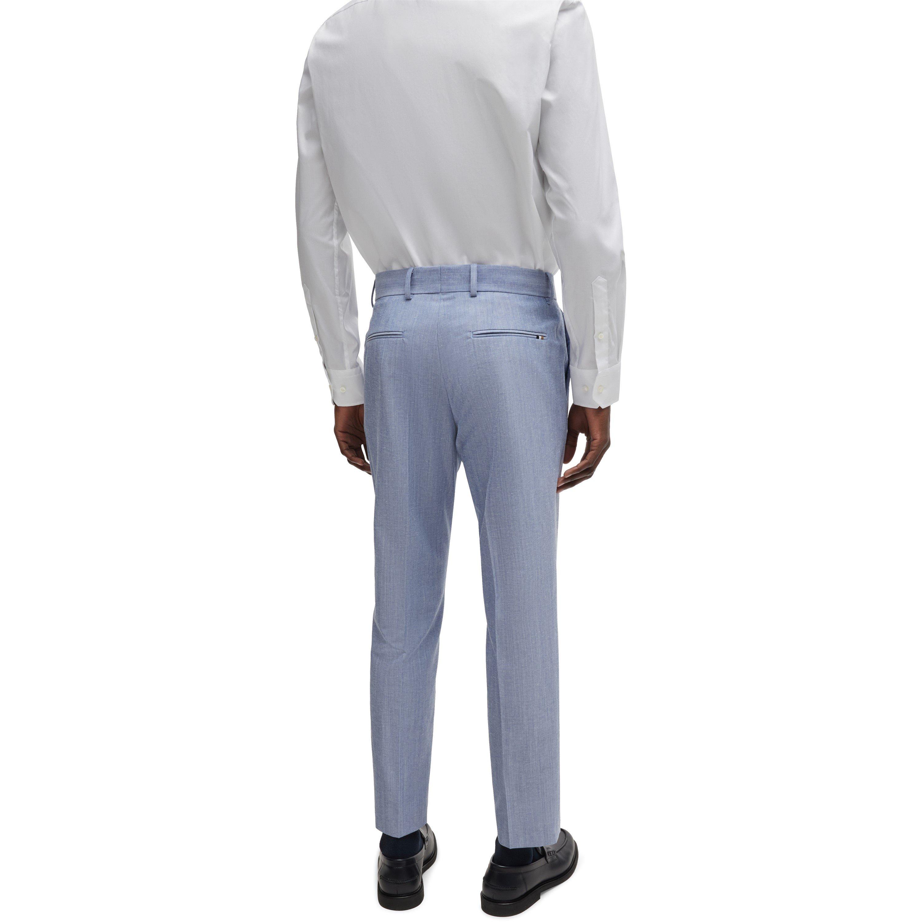 Navy - Boss - Men's H Genius Suit Trousers - 2