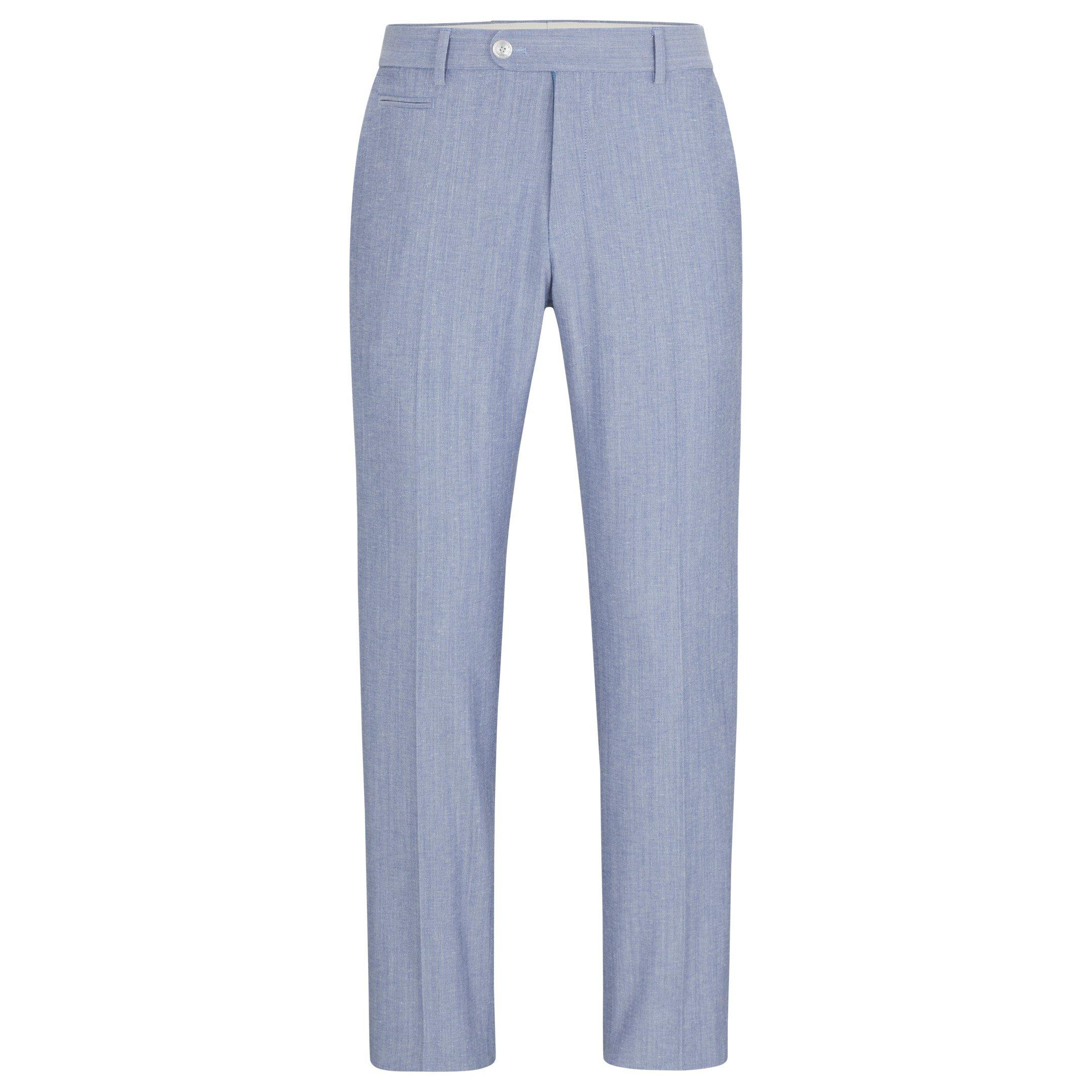 Navy - Boss - Men's H Genius Suit Trousers - 5