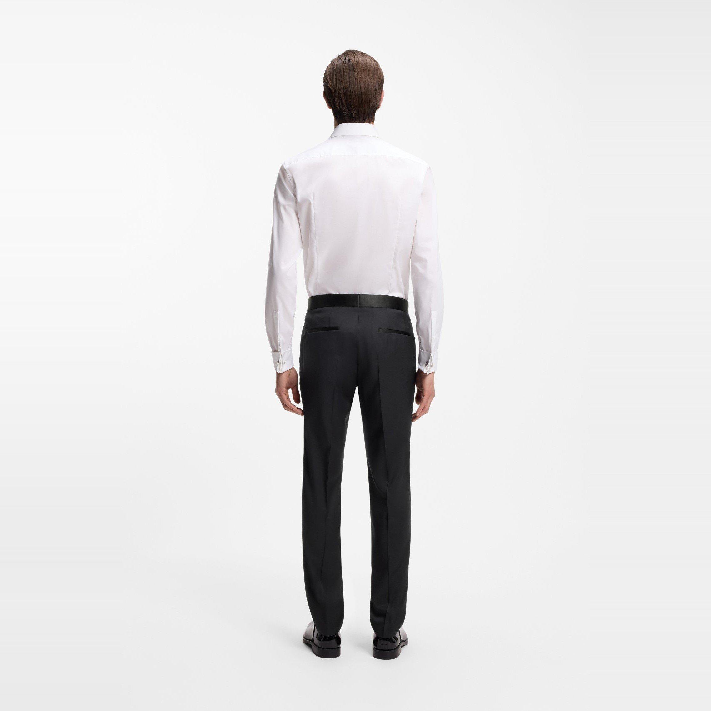 Dark Blue - Boss - Genius Tuxedo Trousers - 3