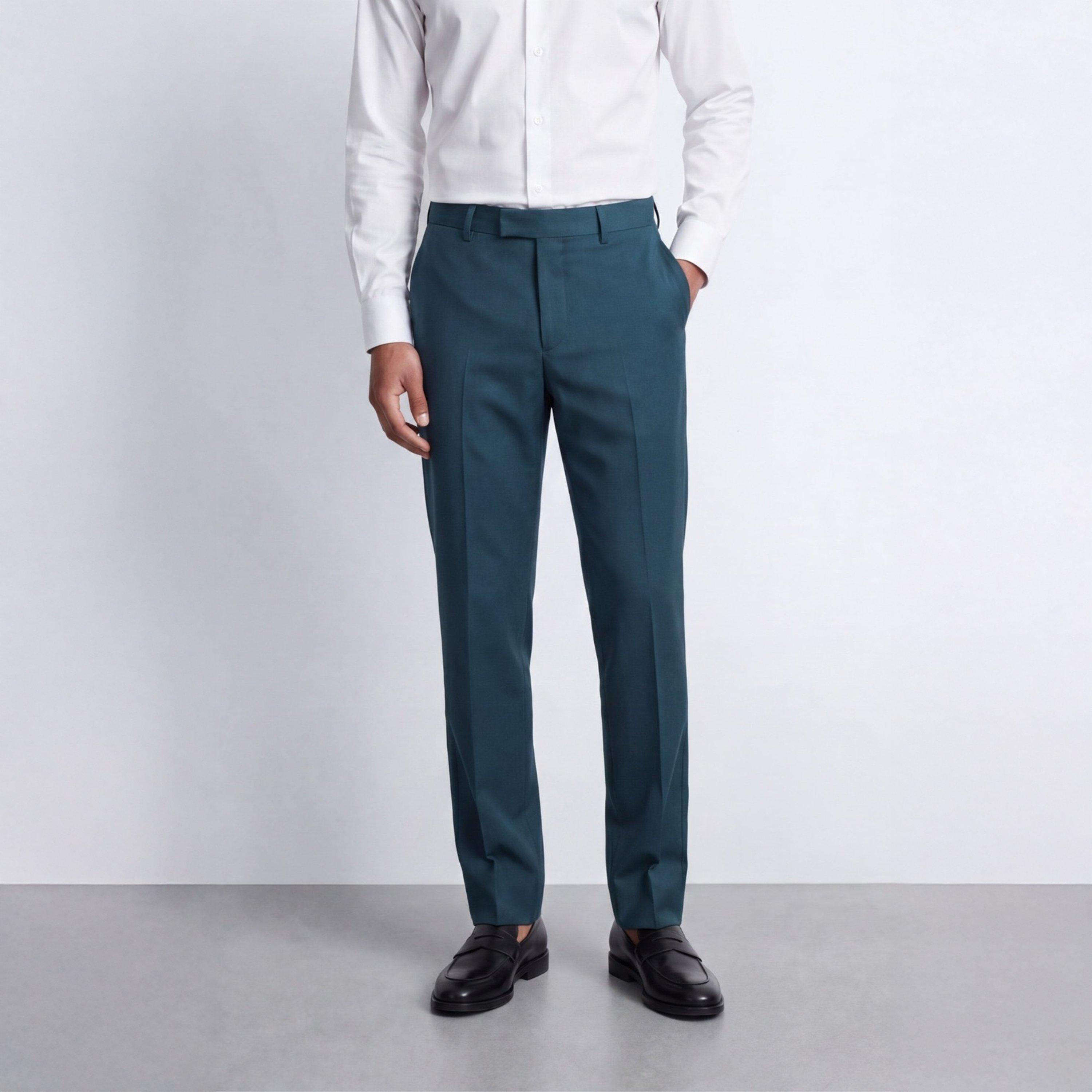 Bottle Green - Twisted Tailor - Winslow Slim Fit Suit Trousers - 2
