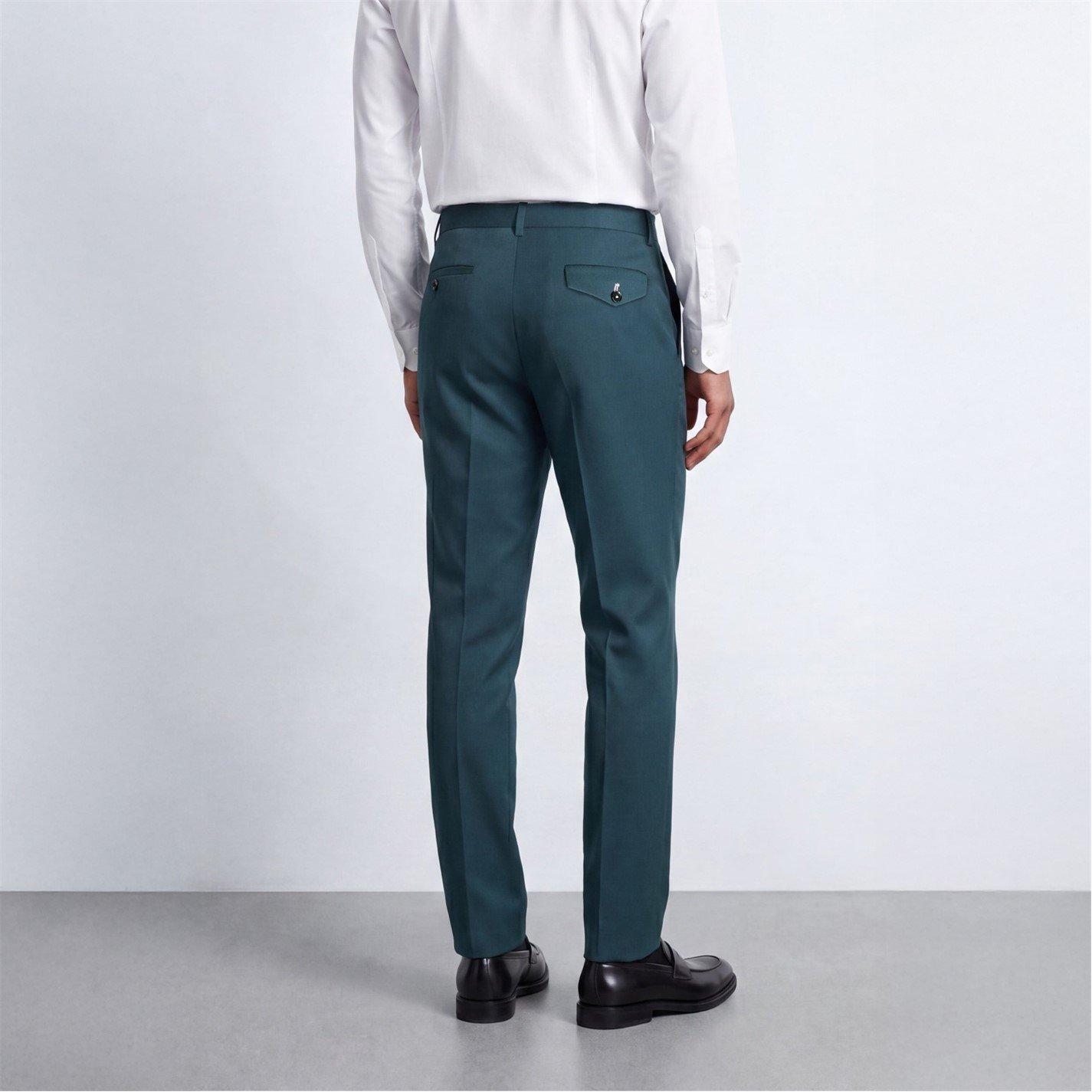Bottle Green - Twisted Tailor - Winslow Slim Fit Suit Trousers - 3