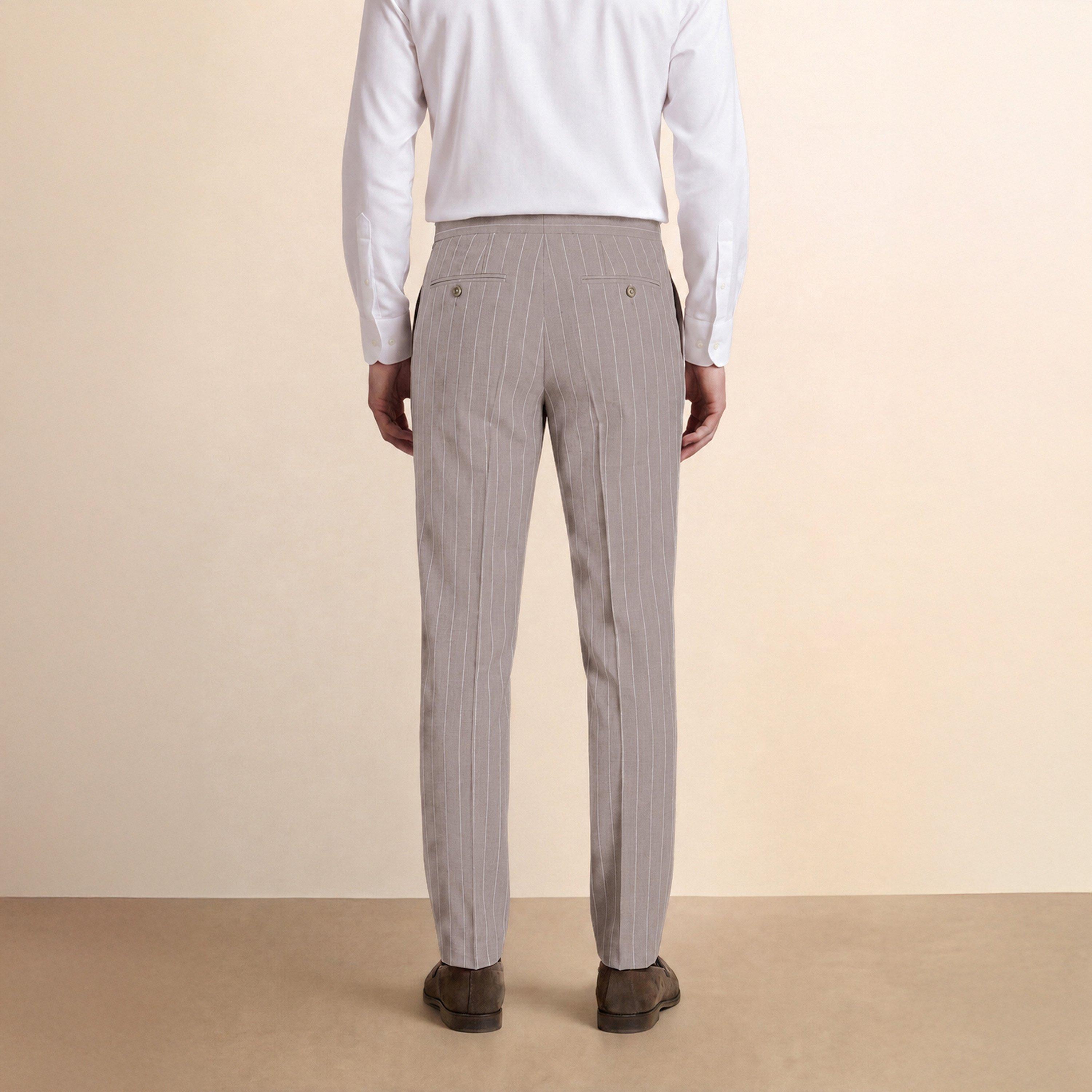 Taupe - Without Prejudice - Highgate Slim Fit Suit Trousers - 3