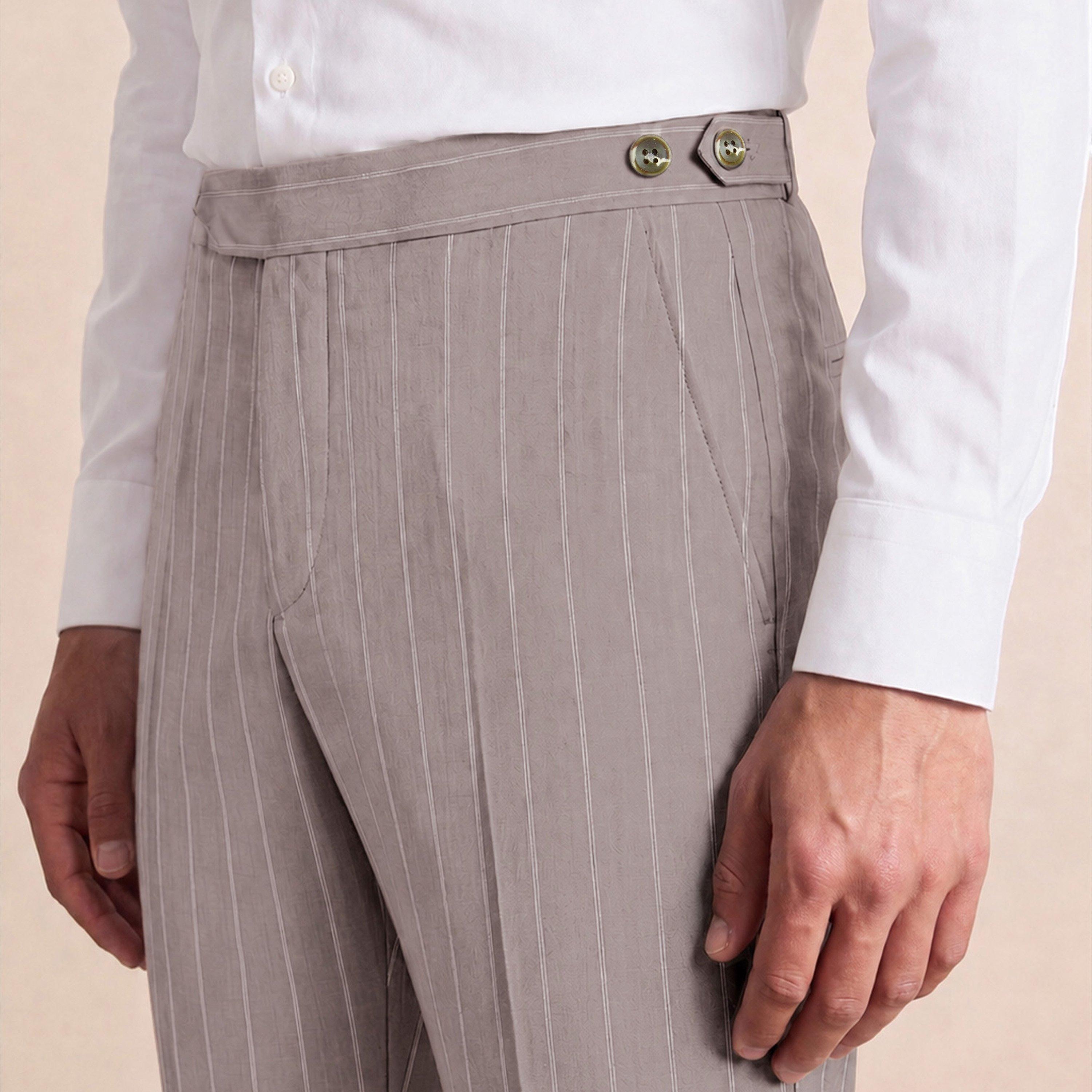 Taupe - Without Prejudice - Highgate Slim Fit Suit Trousers - 4