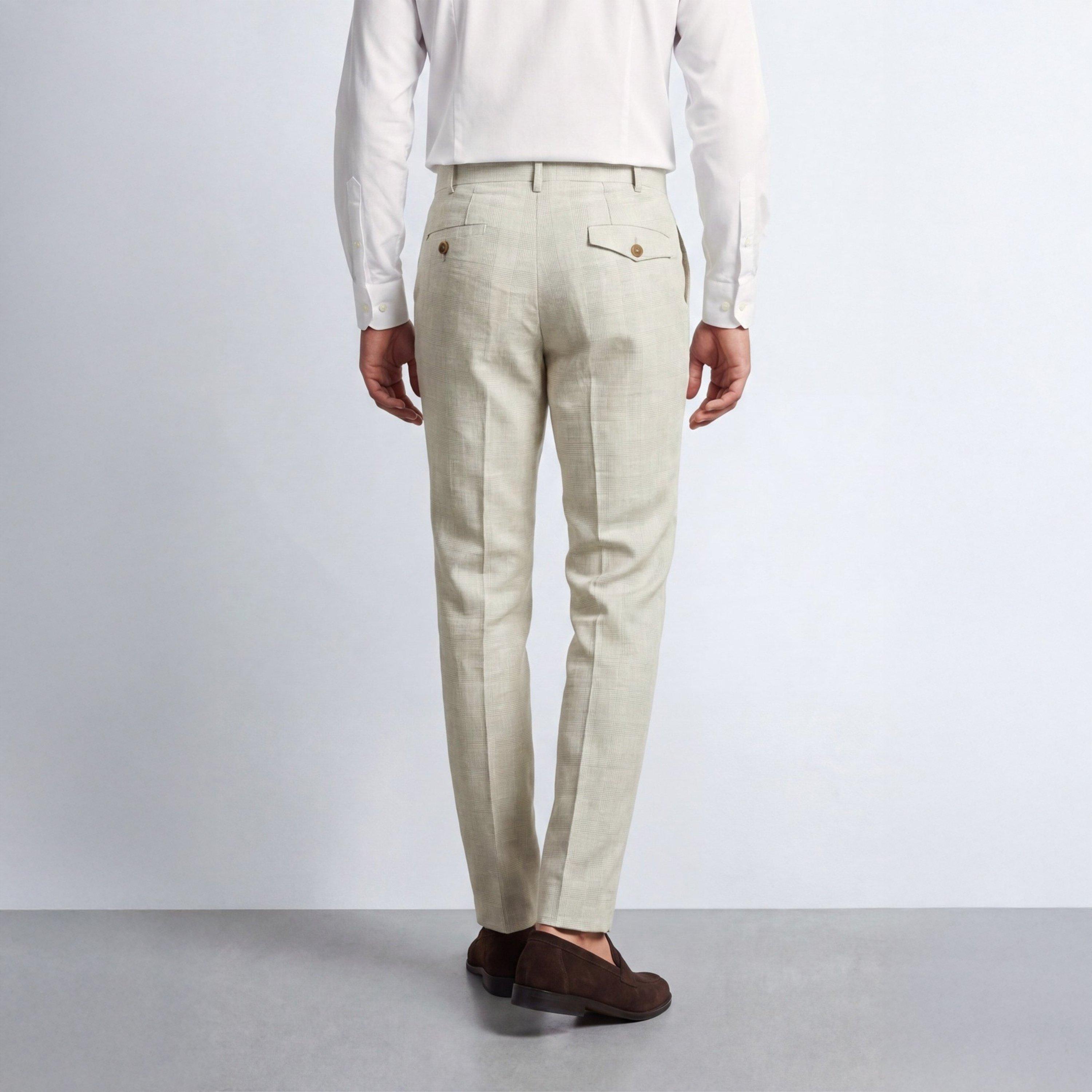Grey - Twisted Tailor - Beckford Slim Fit Check Suit Trousers - 3