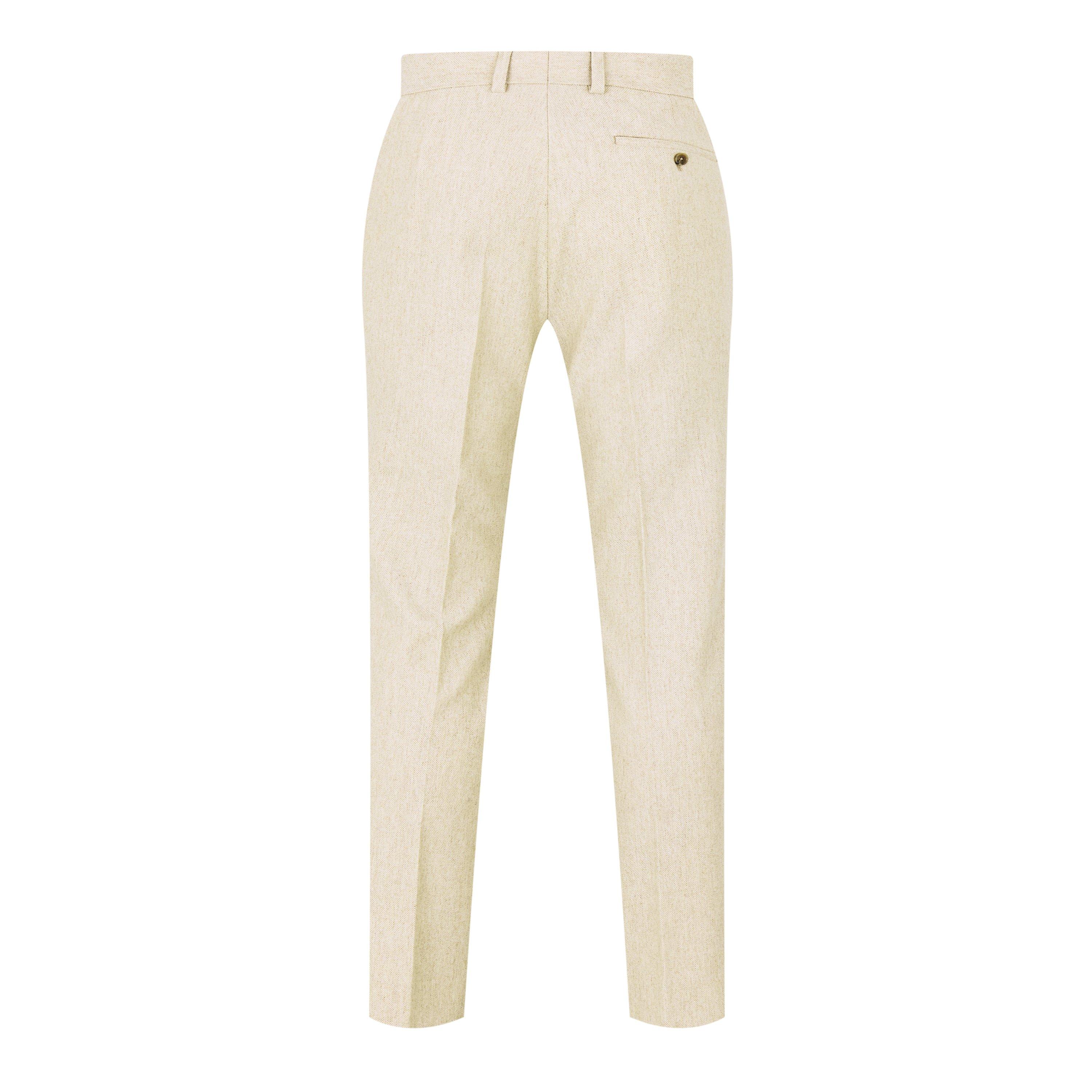 Neutral Tweed - Without Prejudice - Archer Slim Fit Donegal Trousers Mens - 2