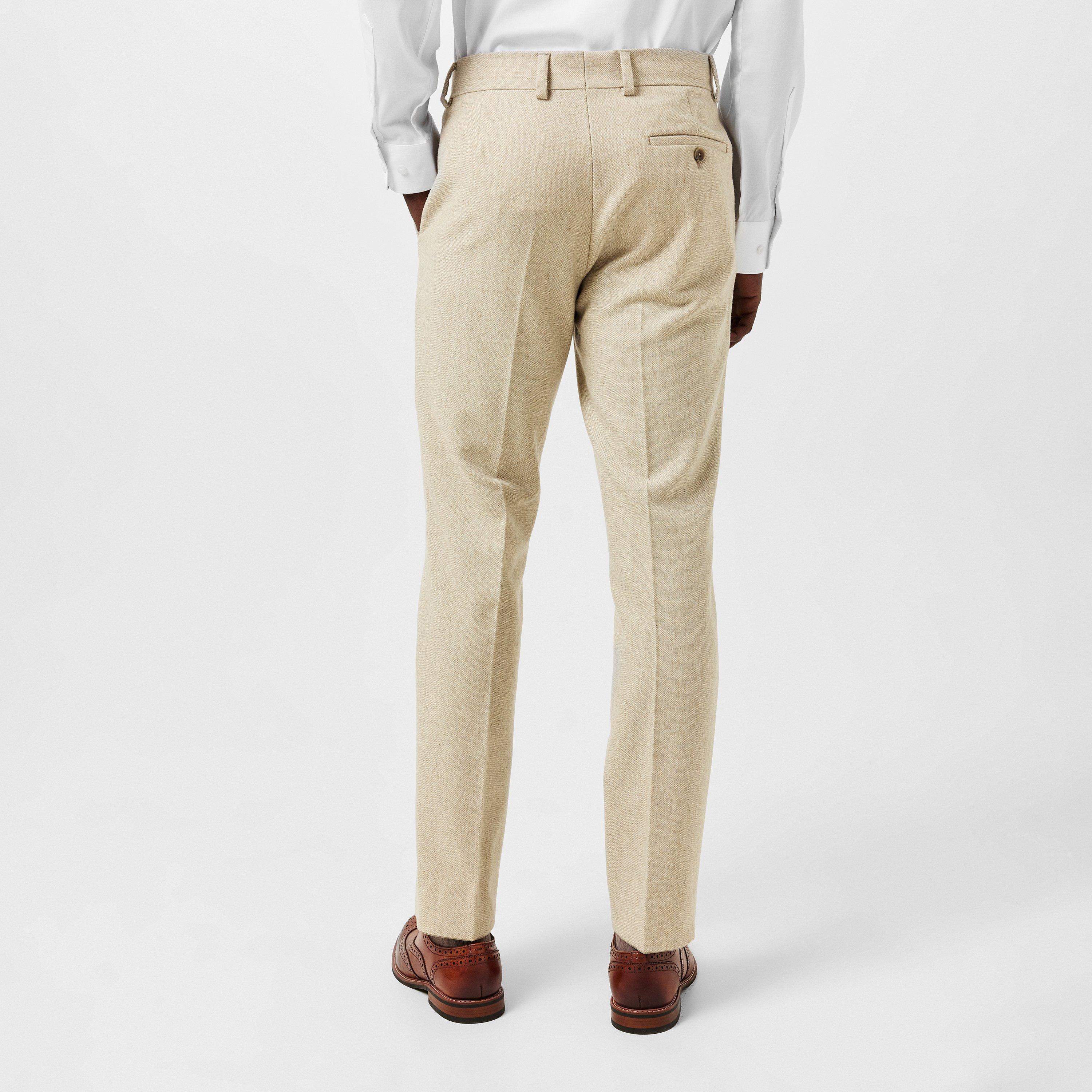 Neutral Tweed - Without Prejudice - Archer Slim Fit Donegal Trousers Mens - 4