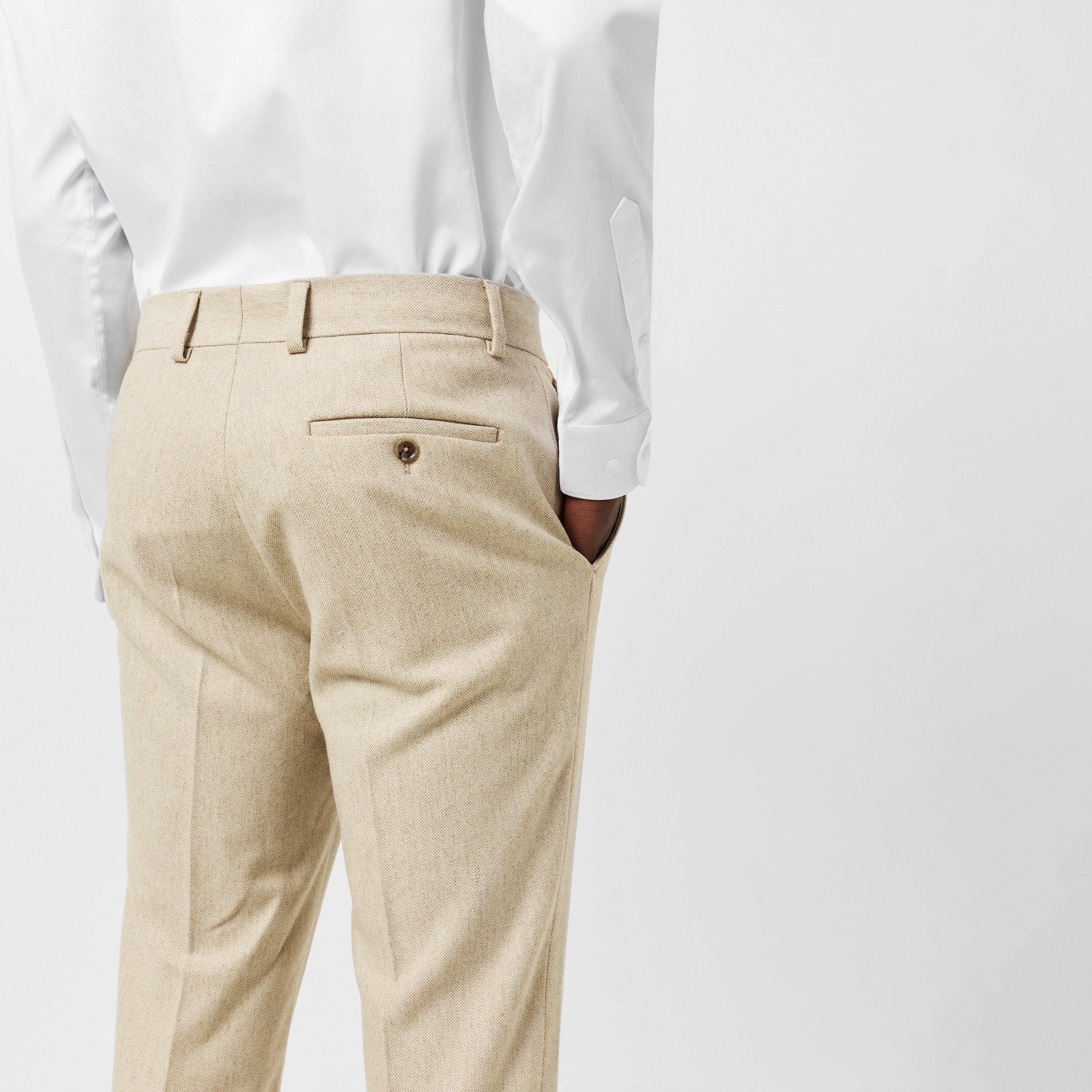 Neutral Tweed - Without Prejudice - Archer Slim Fit Donegal Trousers Mens - 5