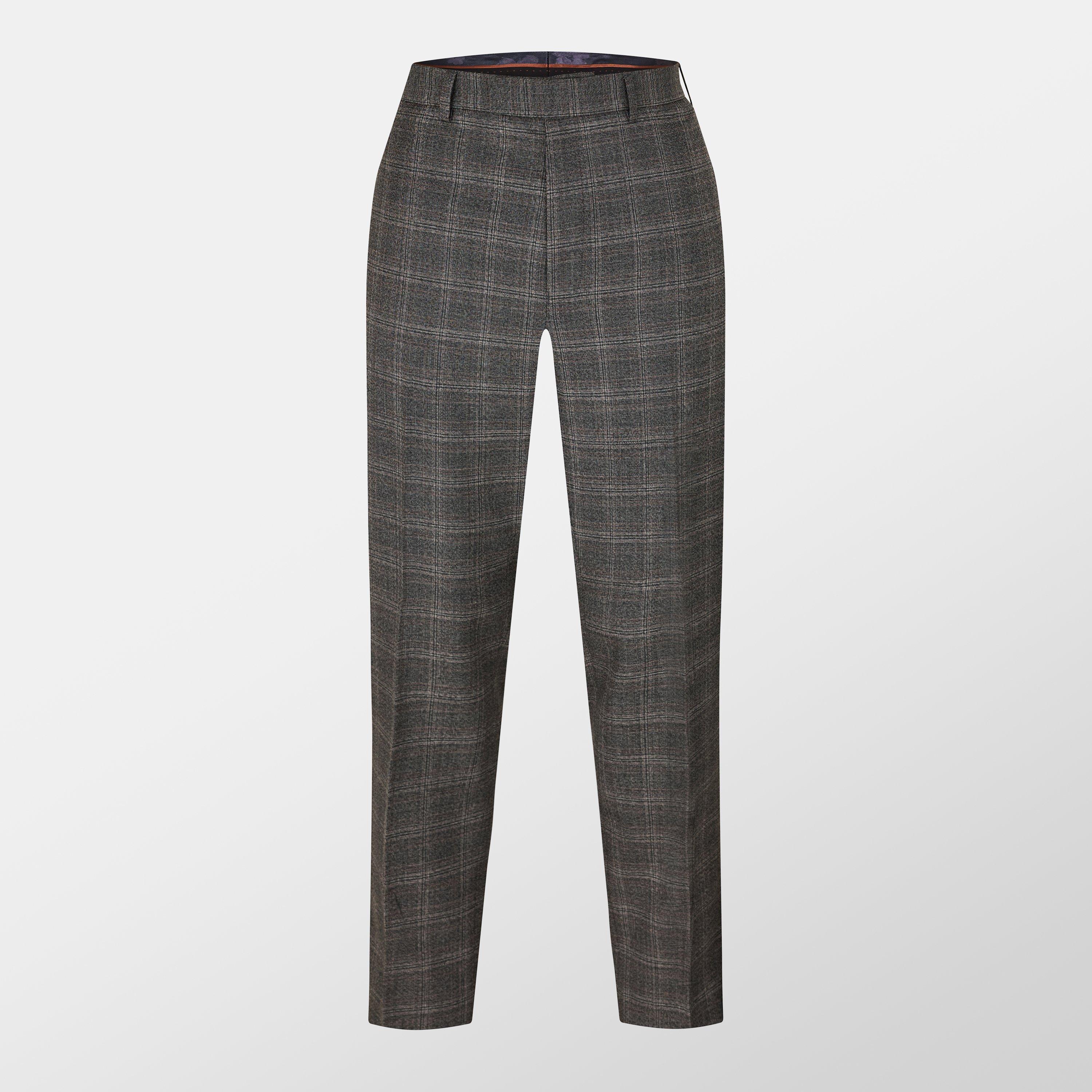 Ted Baker Men's Heritage Check Suit Trousers - Grey - 42W R