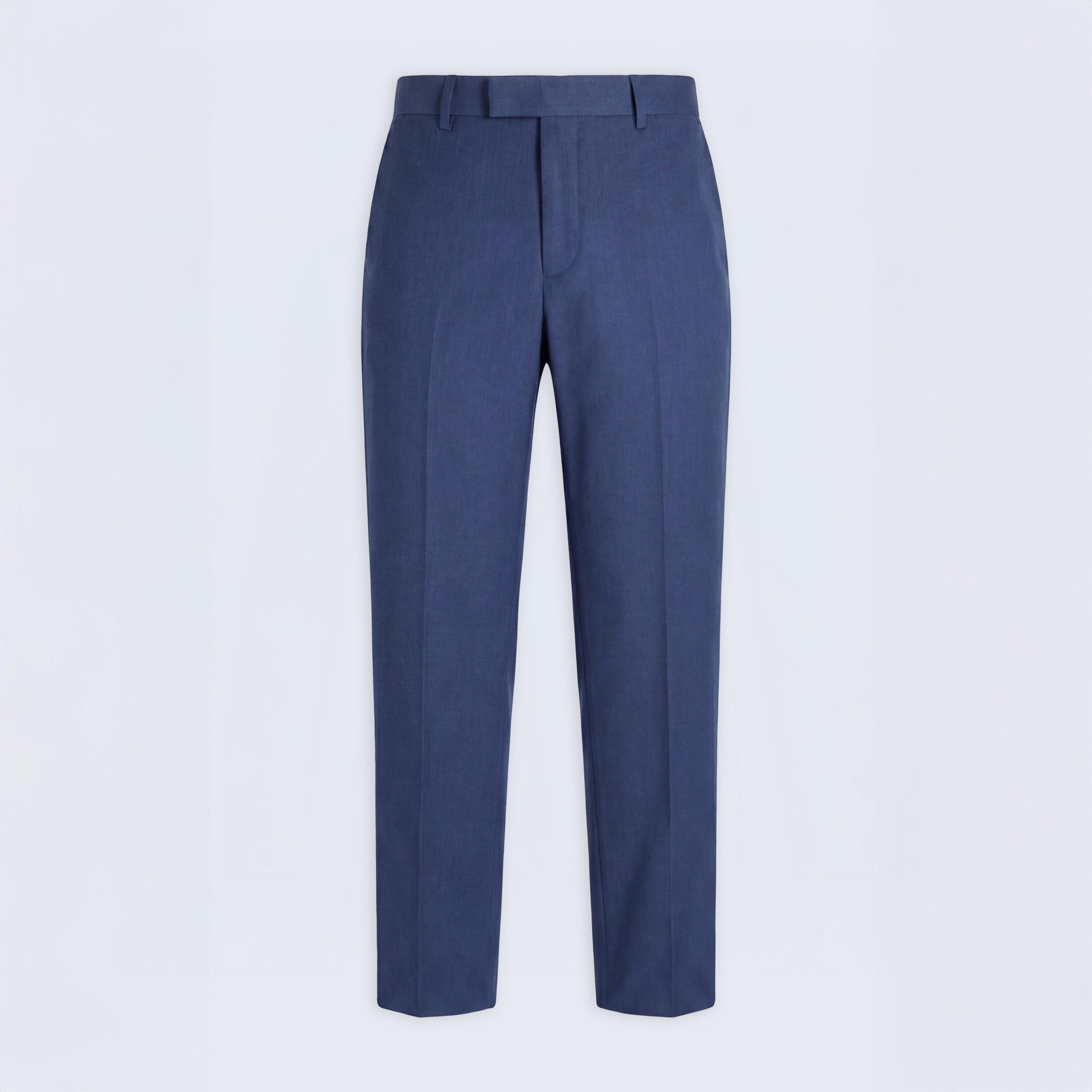 Mid Blue - Twisted Tailor - Mens Gordon Slim Fit Suit Trousers - 1