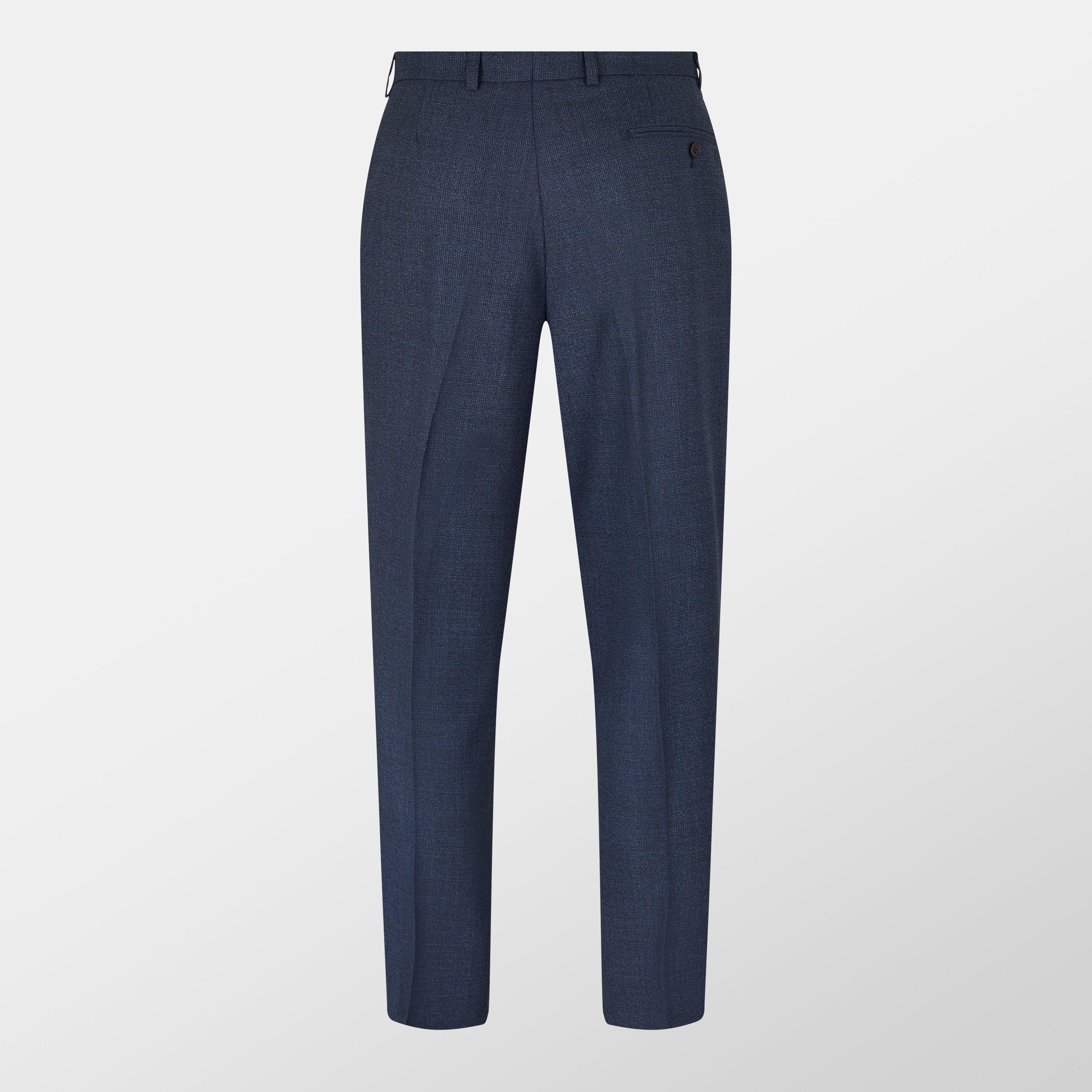 Navy - Ted Baker - Men's Navy Fleck Suit Trousers - 2