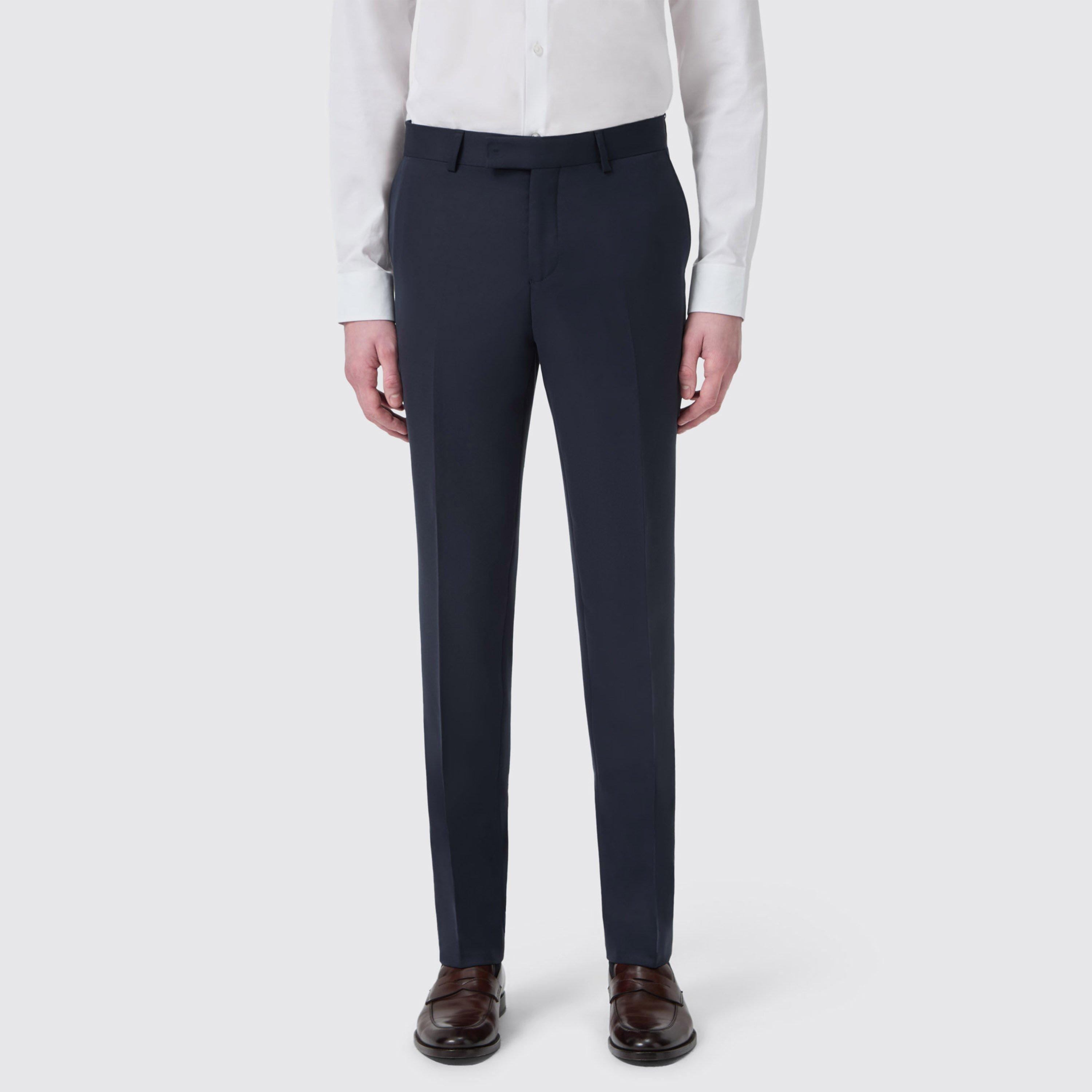 Navy - Twisted Tailor - Ellroy Slim Fit Trousers - 3