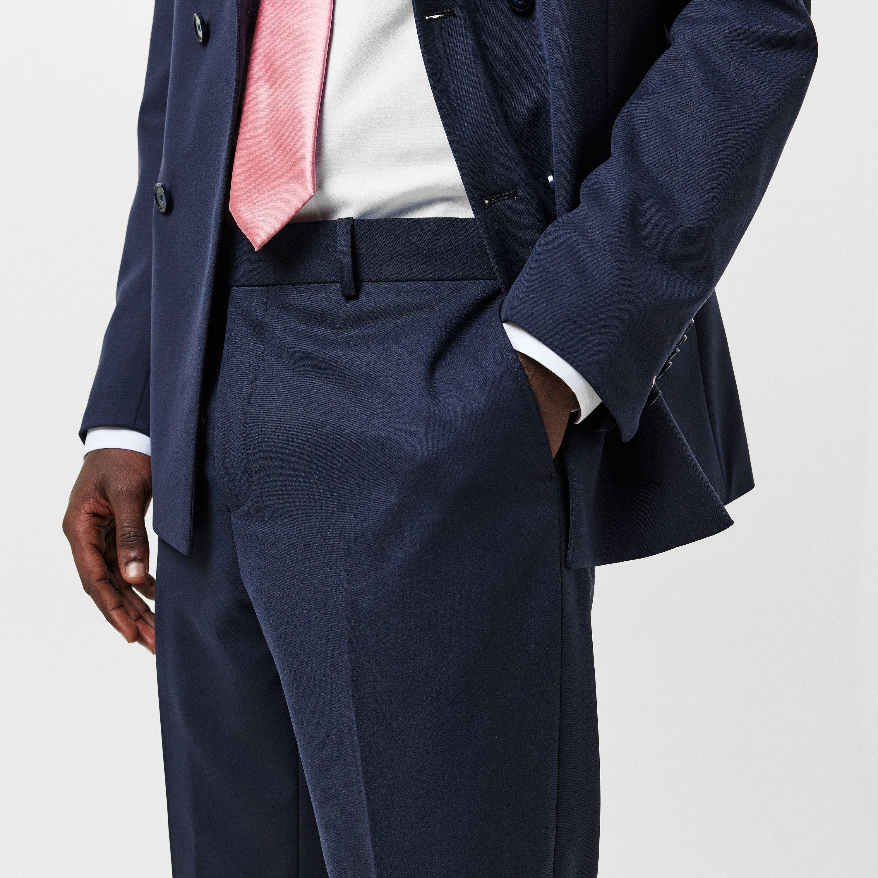 Navy - Twisted Tailor - Ellroy Slim Fit Trousers - 5