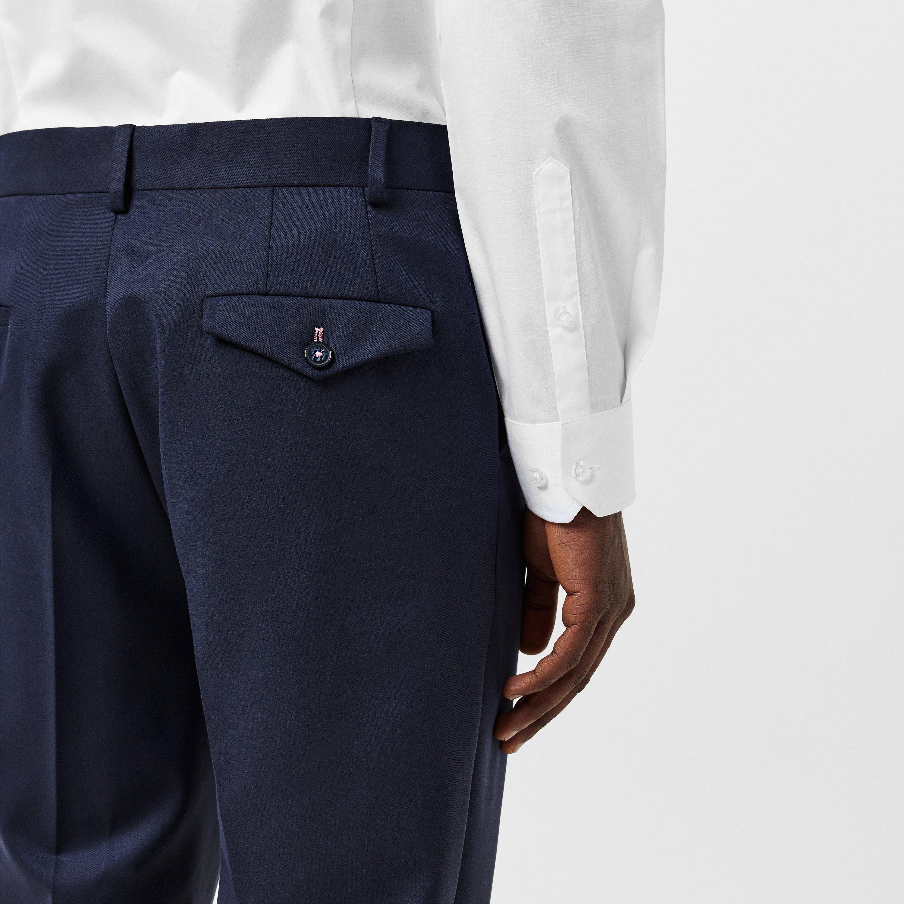 Navy - Twisted Tailor - Ellroy Slim Fit Trousers - 6