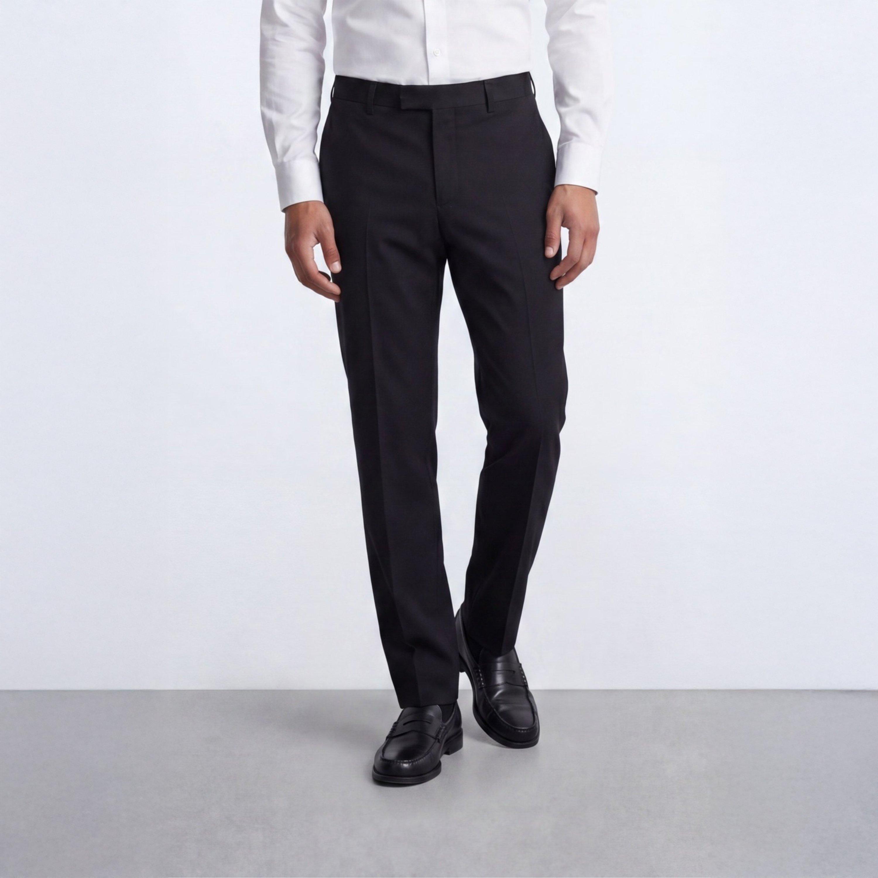 Black - Twisted Tailor - Kingdon Slim Fit Tuxedo Trousers - 2
