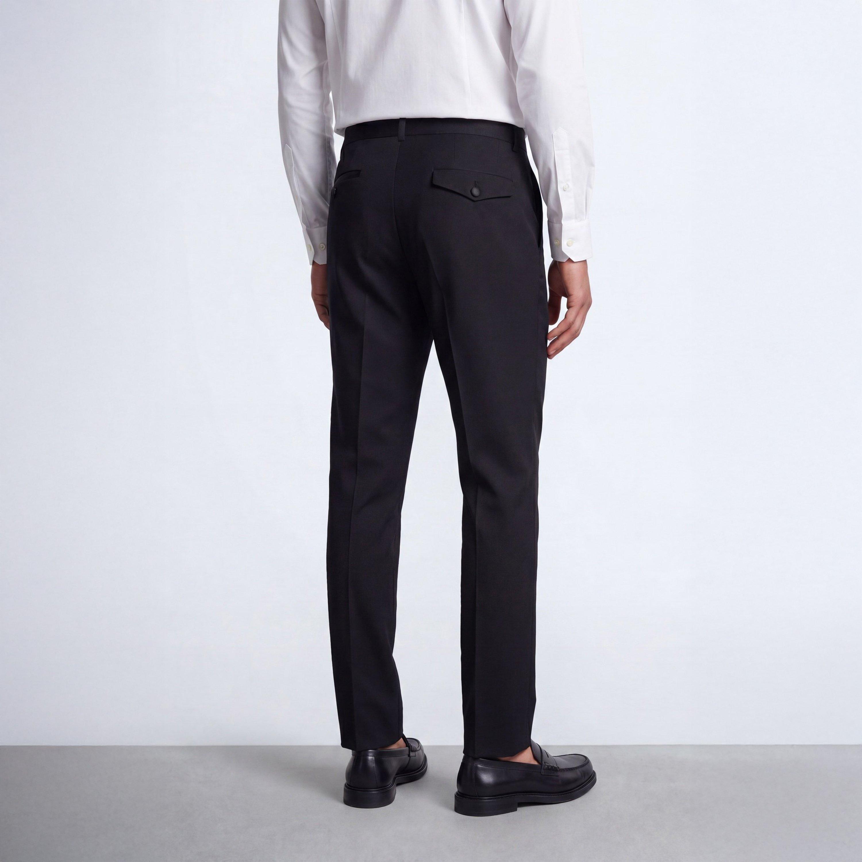 Black - Twisted Tailor - Kingdon Slim Fit Tuxedo Trousers - 3