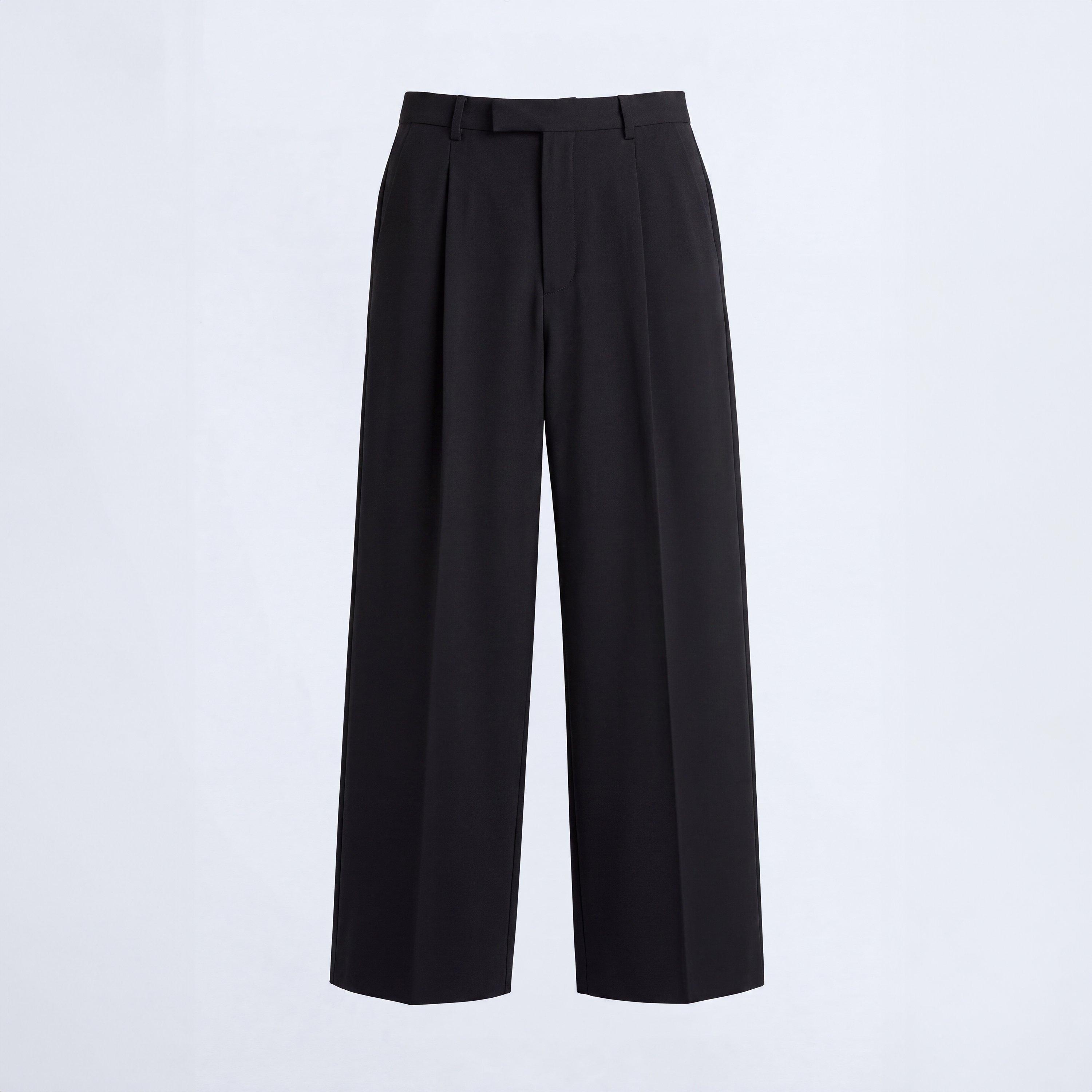 Black - Twisted Tailor - Mens Syrah Wool Relaxed-Fit Suit Trousers - 1