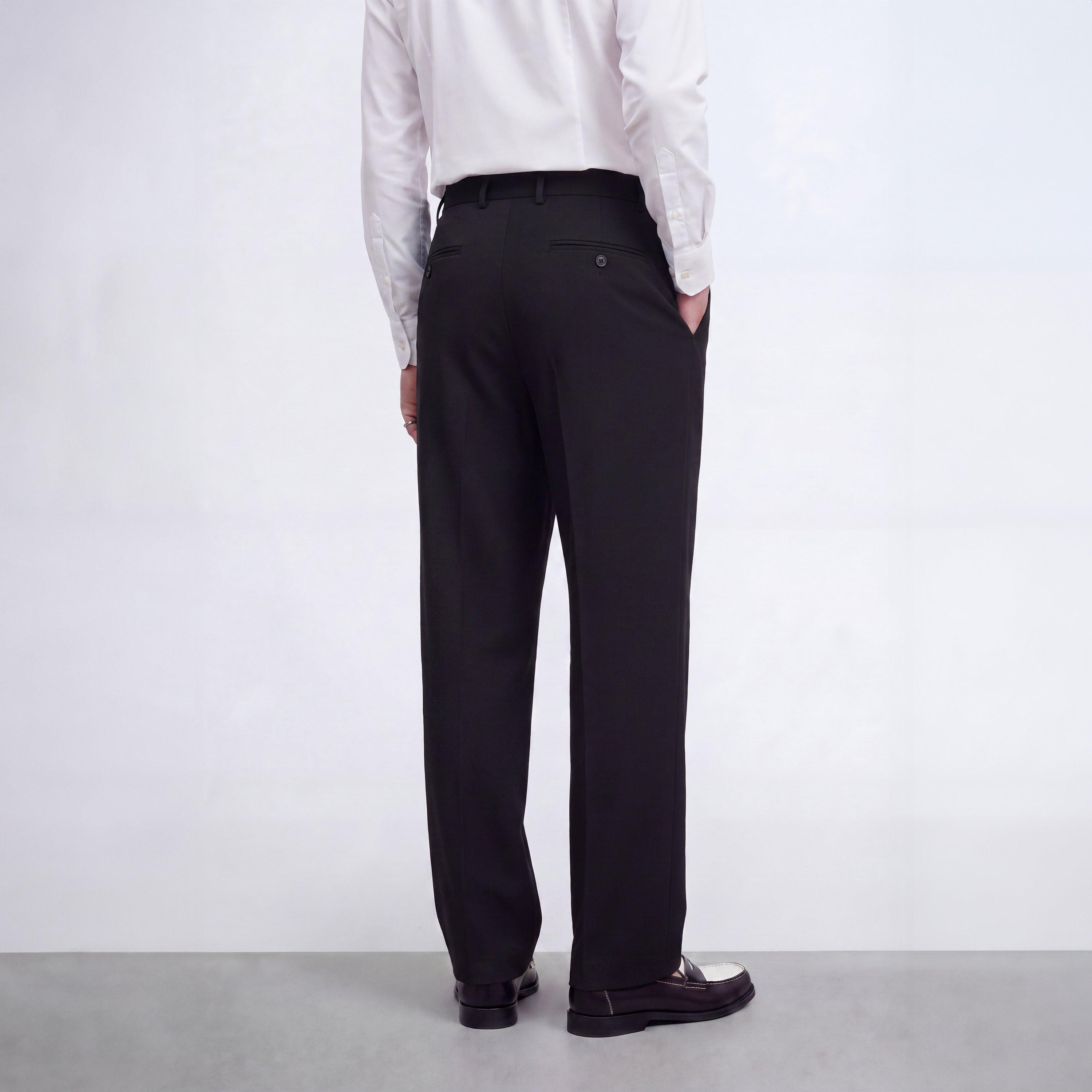 Black - Twisted Tailor - Mens Syrah Wool Relaxed-Fit Suit Trousers - 3