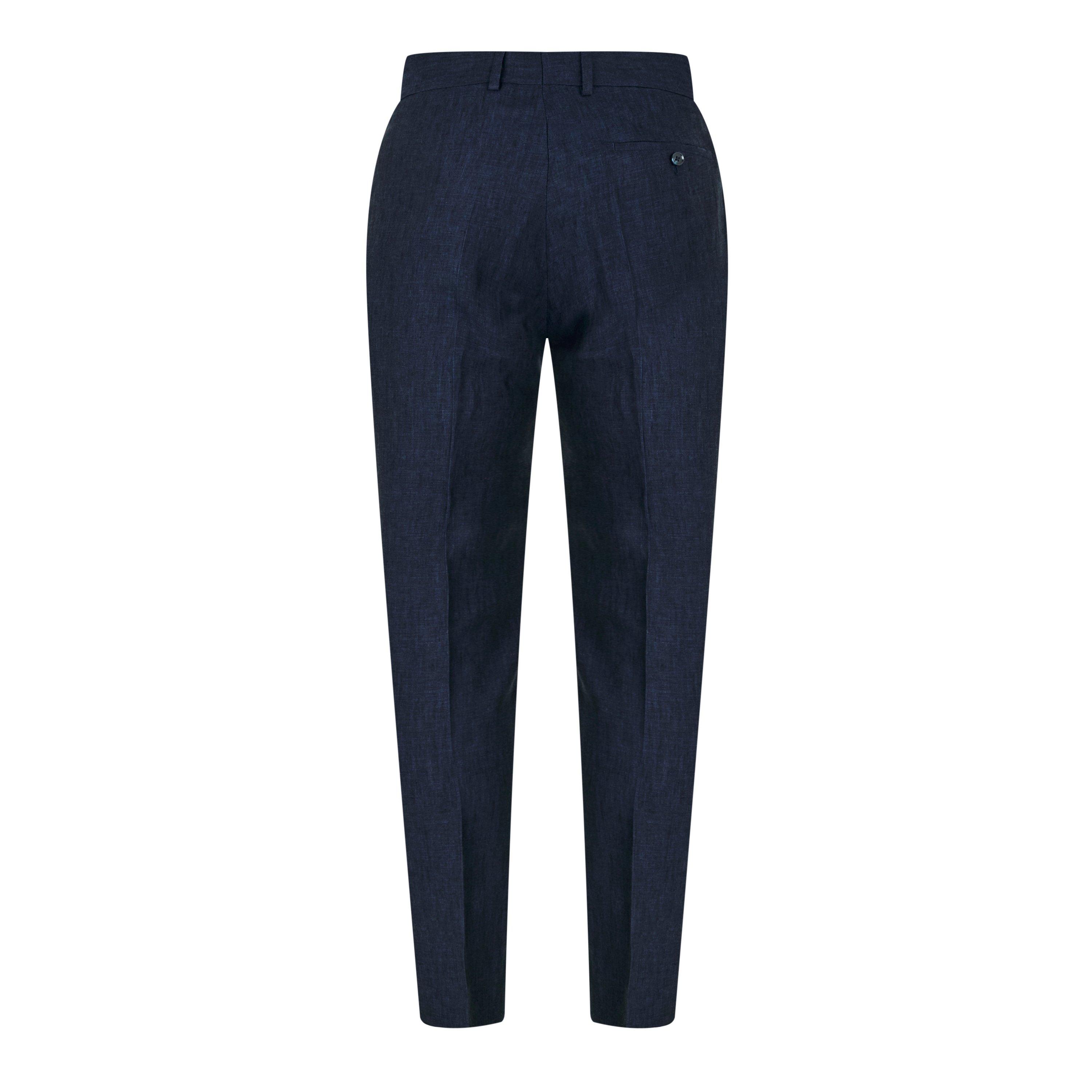 Navy Linen - Without Prejudice - Frith Slim Fit Trousers - 6