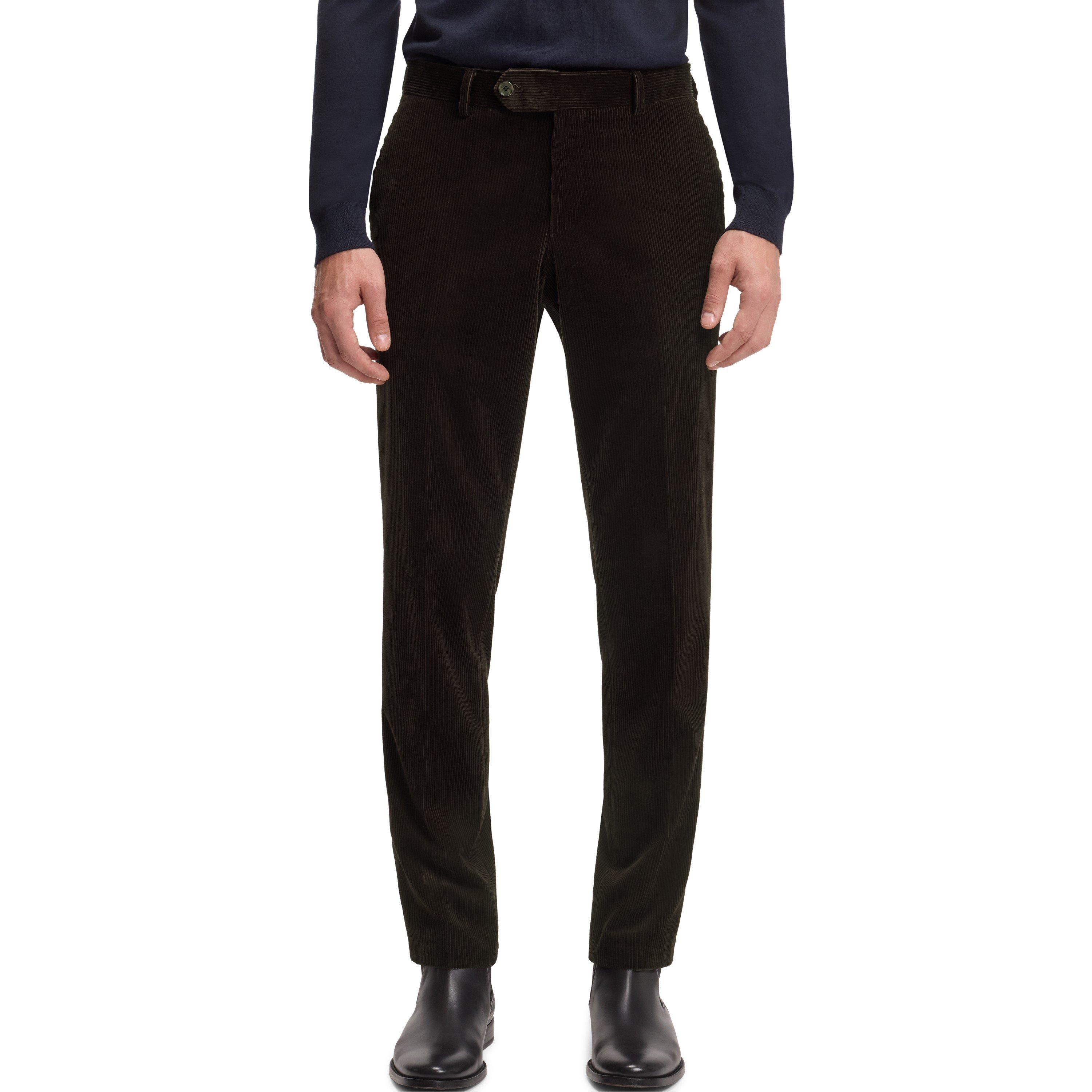 Brown 244 - Boss - x BECKHAM Striped Pleat-Front Trousers - 2