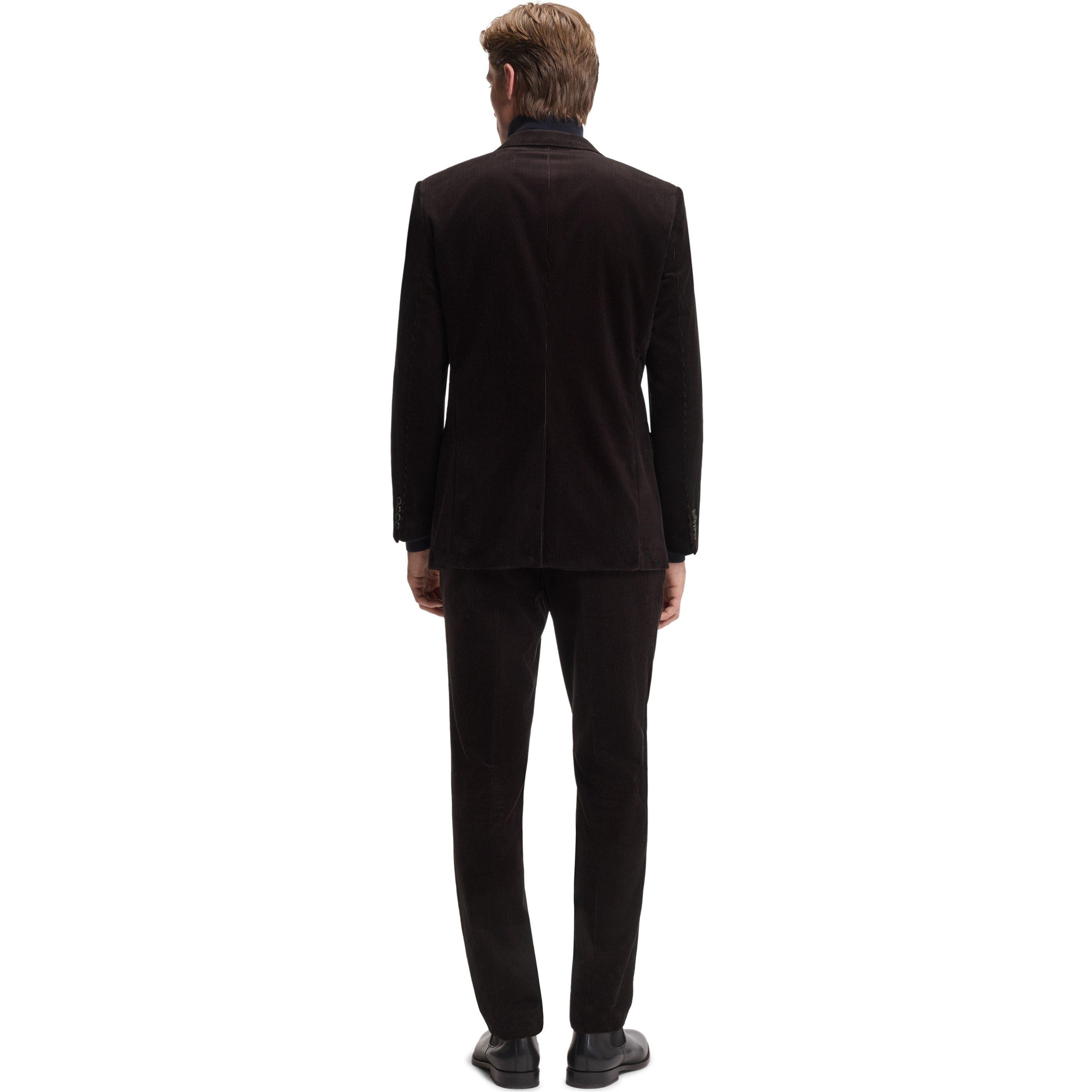 Brown 244 - Boss - x BECKHAM Striped Pleat-Front Trousers - 3