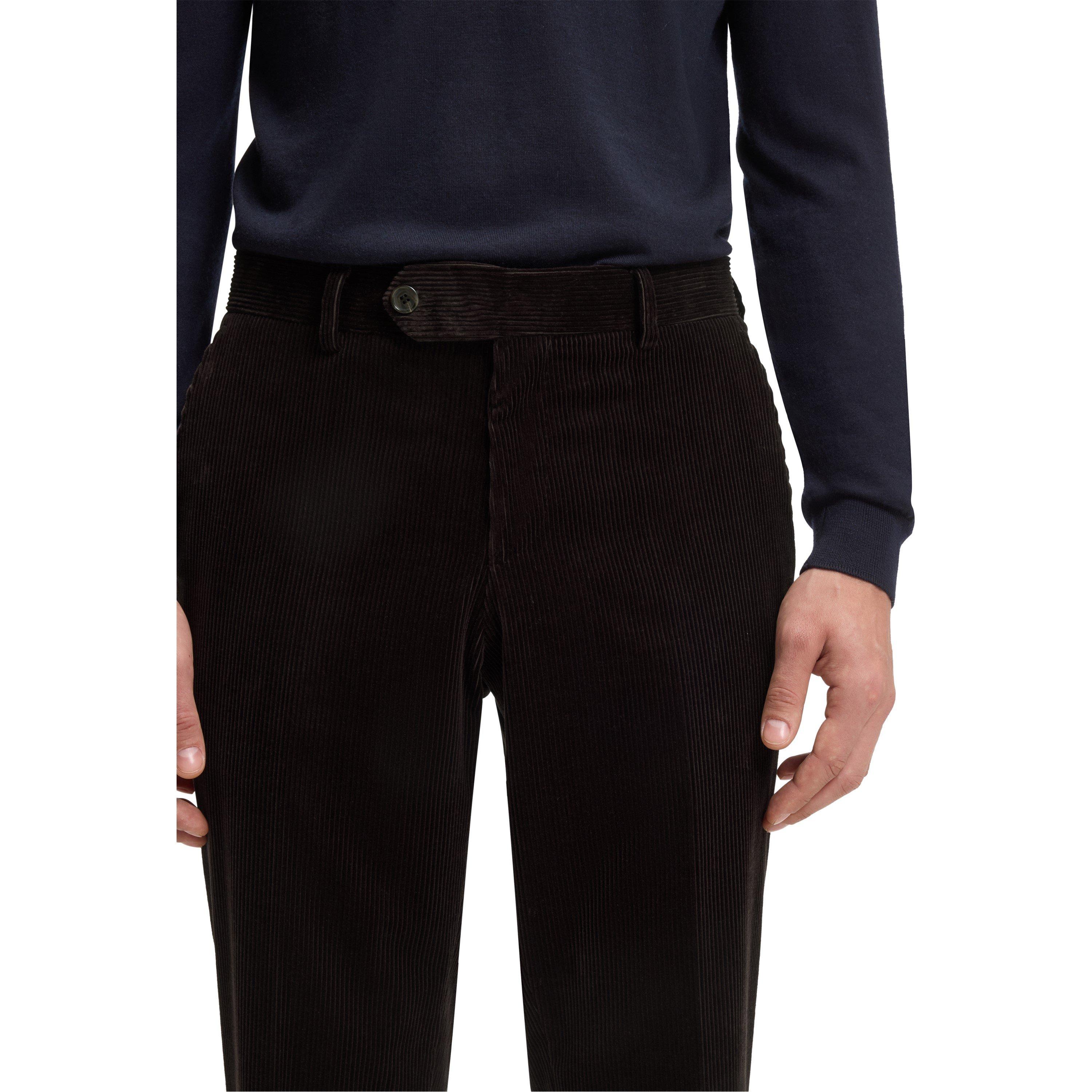 Brown 244 - Boss - x BECKHAM Striped Pleat-Front Trousers - 4