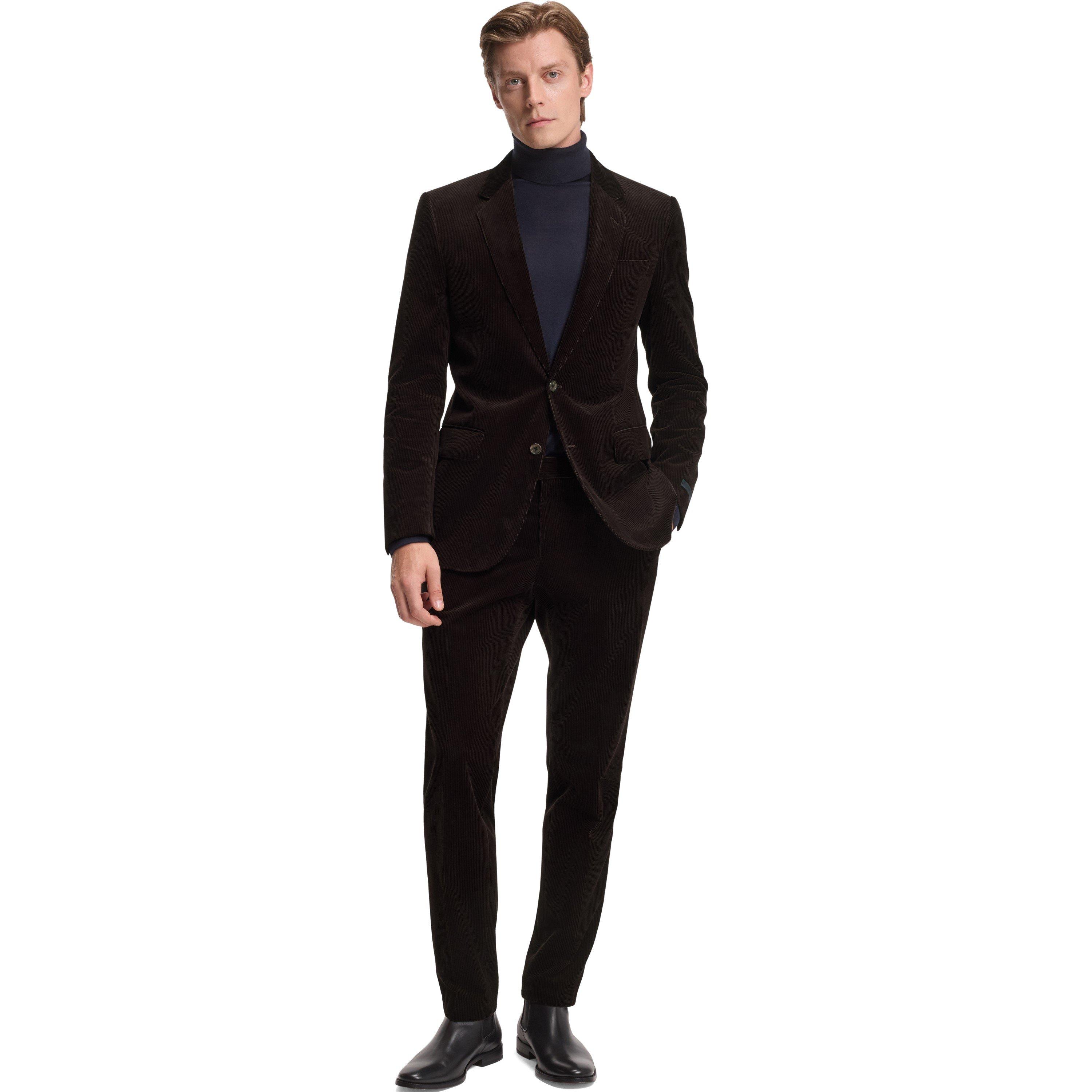 Brown 244 - Boss - x BECKHAM Striped Pleat-Front Trousers - 5