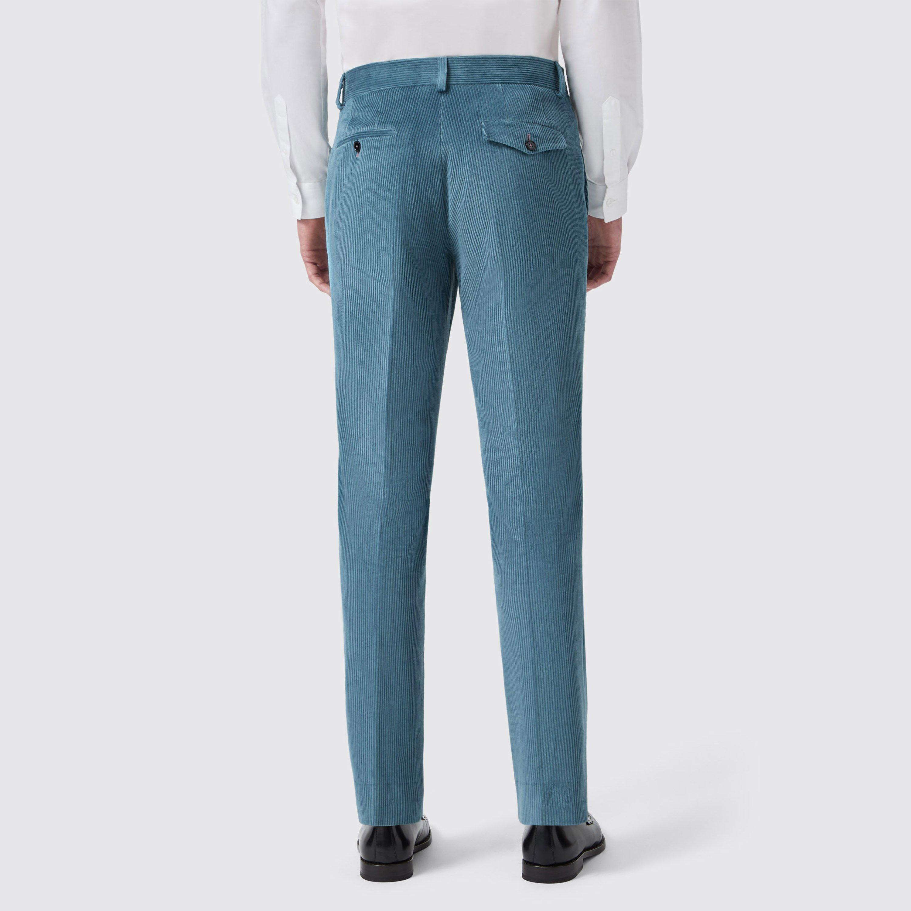 Bright Bl Cord - Twisted Tailor - Aston Slim Fit Cord Trouser - 2