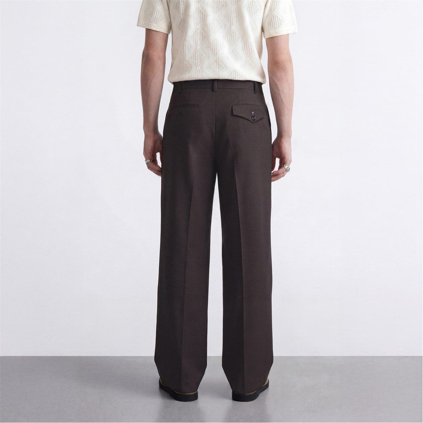 Chocolate - Twisted Tailor - Floyd Relaxed Suit Trouser - 2