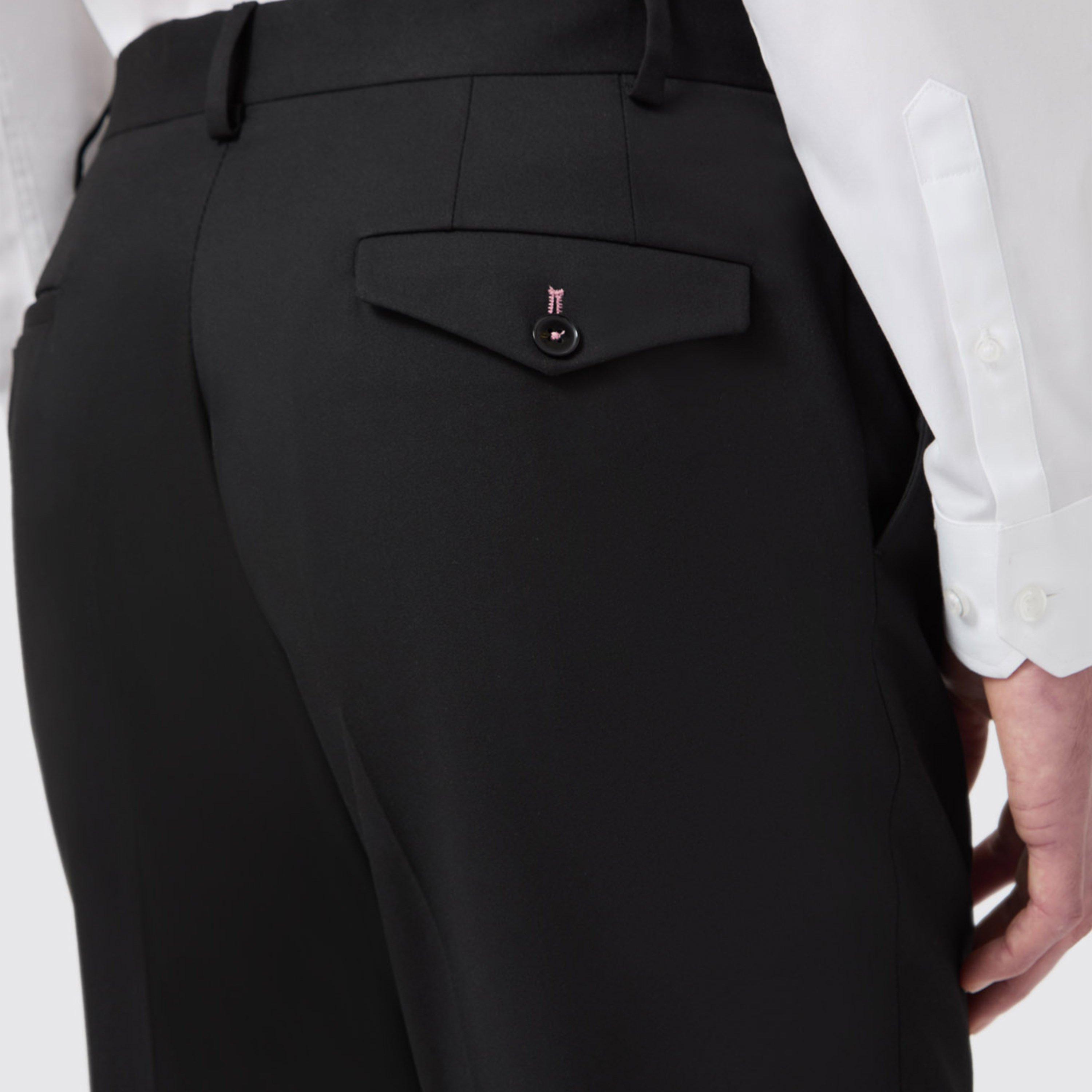 Black - Twisted Tailor - Ellroy Tailored Fit Trouser - 3