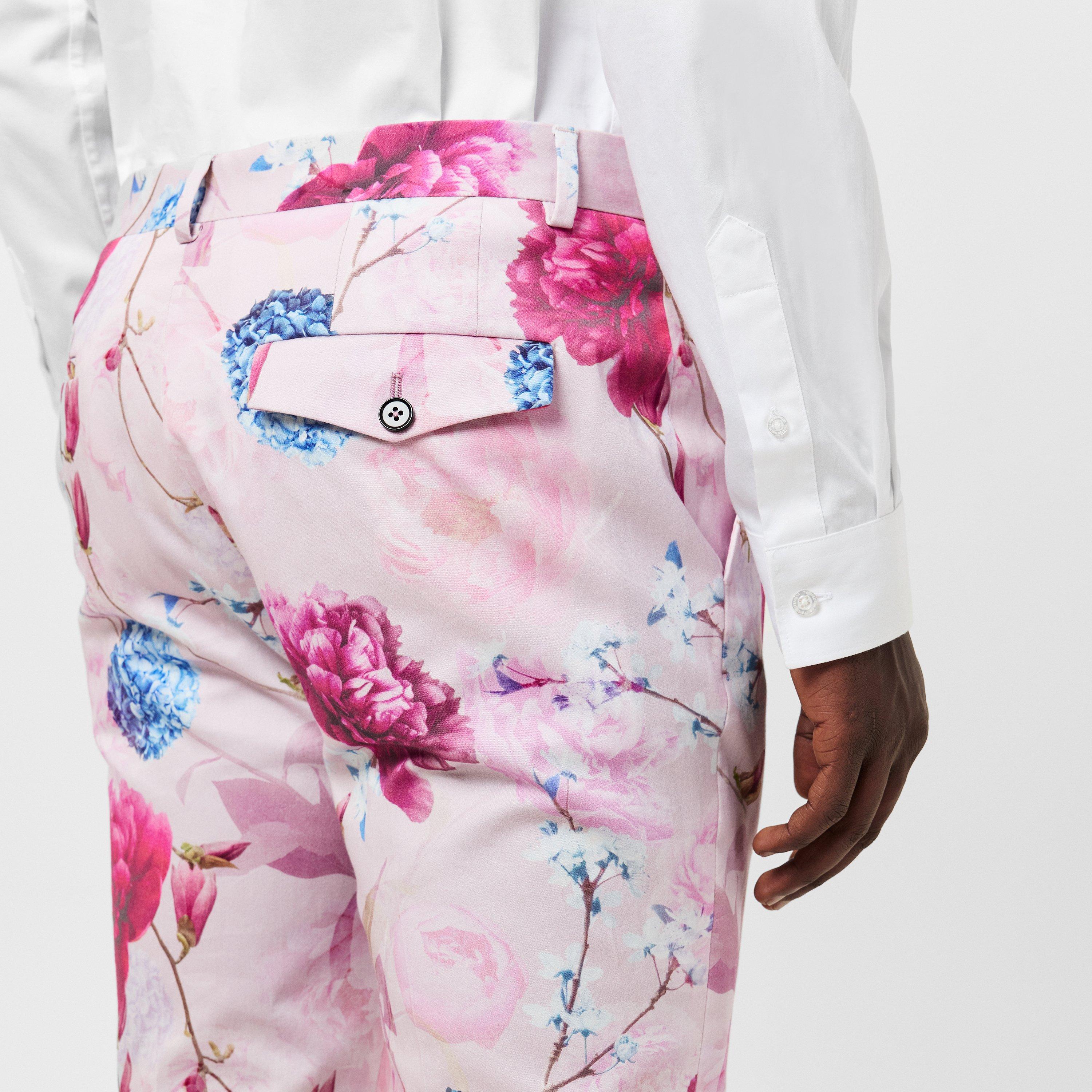 Pink Floral - Twisted Tailor - Russell Skinny Fit Tapered Trousers - 5