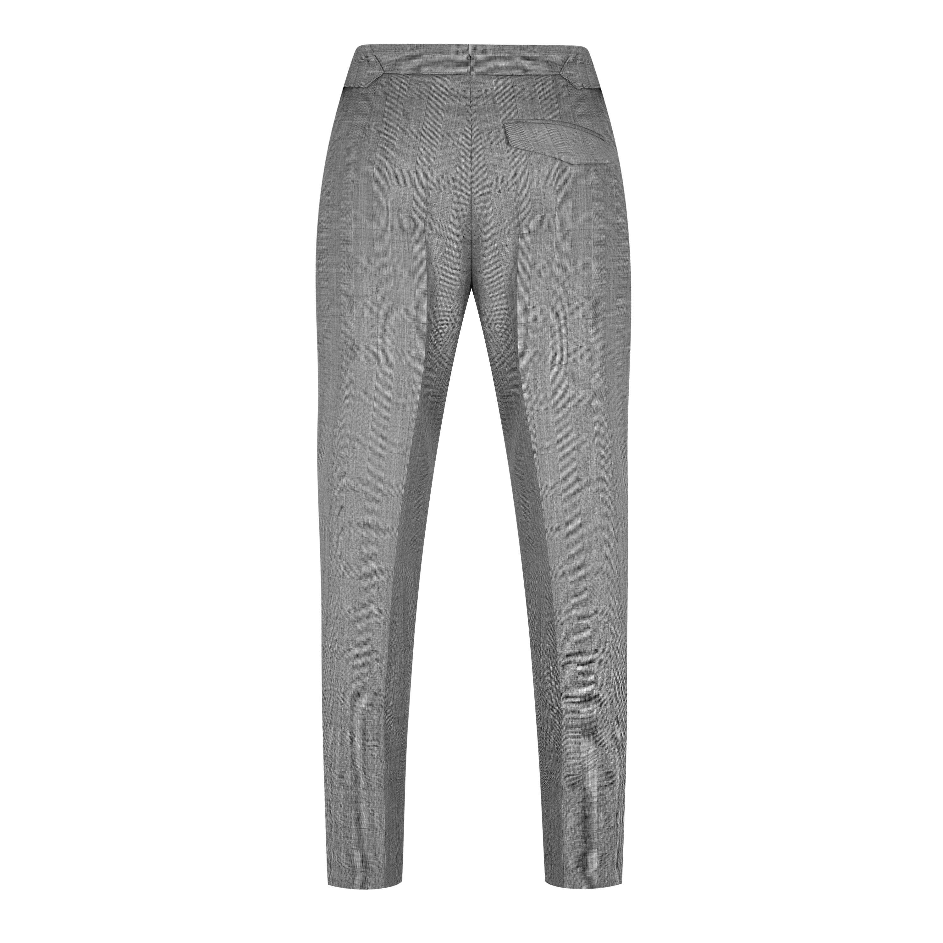Grey Check - Patrick Grant Studio - The Row Tailored Fit Suit Trouser - 2