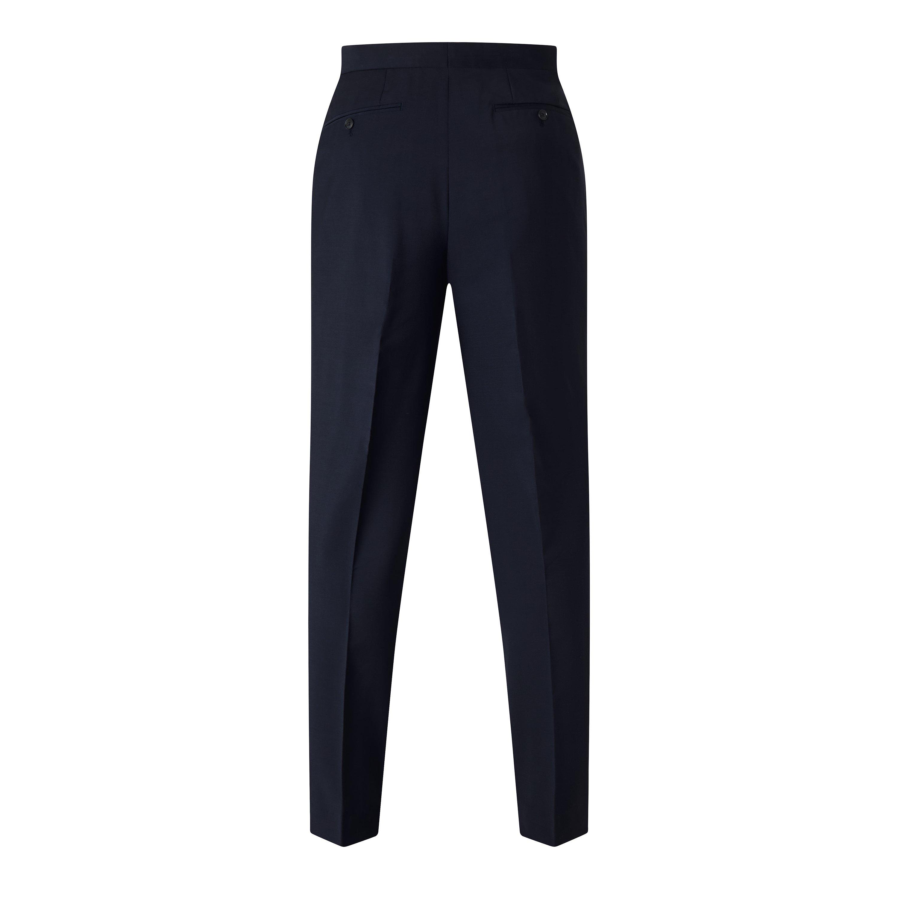 Navy - Without Prejudice - Willesden Slim Fit Performance Suit Trousers - 2