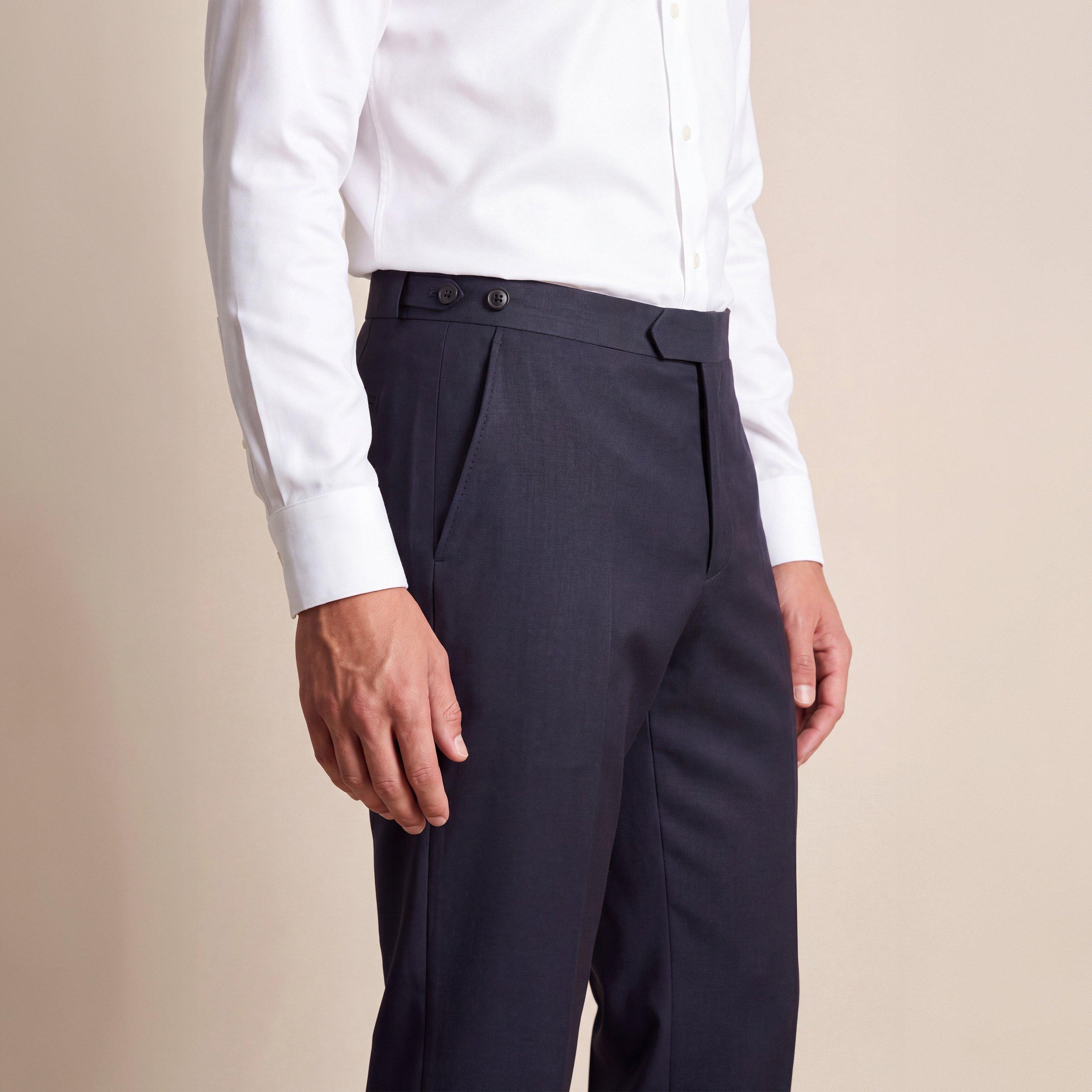 Navy - Without Prejudice - Willesden Slim Fit Performance Suit Trousers - 4