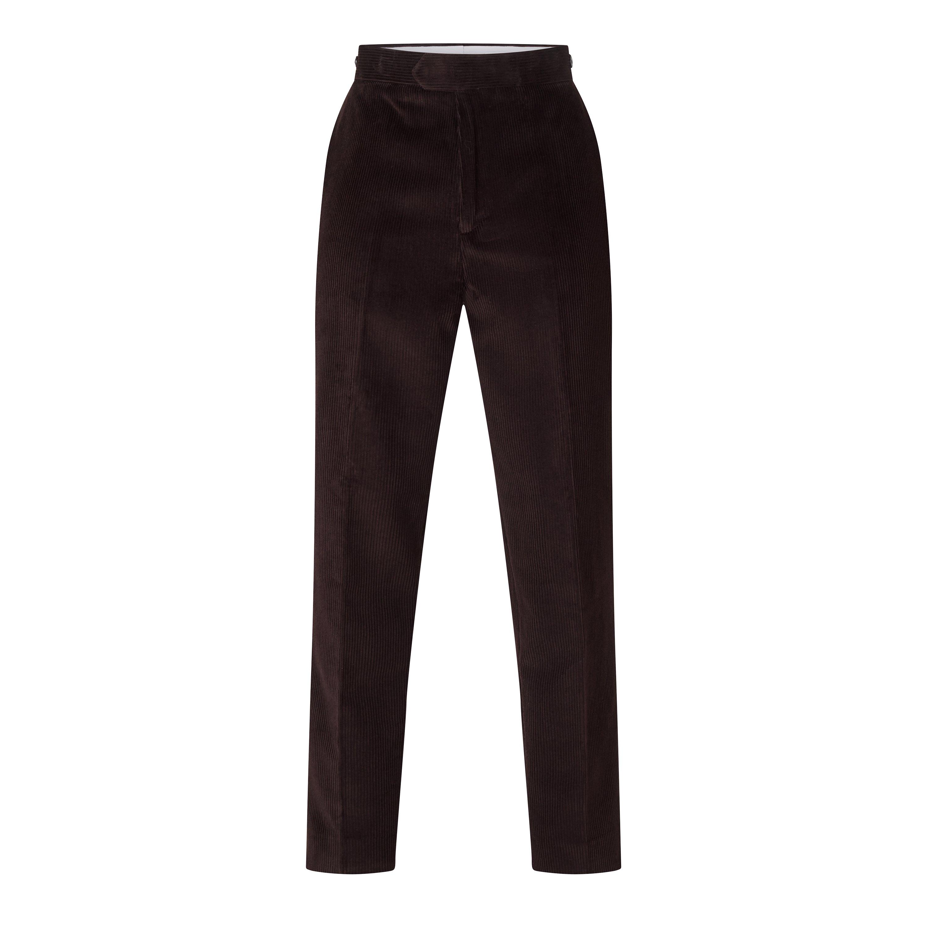 Without Prejudice Men's Norton Slim Fit Brown Corduroy Suit Trousers - Dark Brown - 34 R (50)