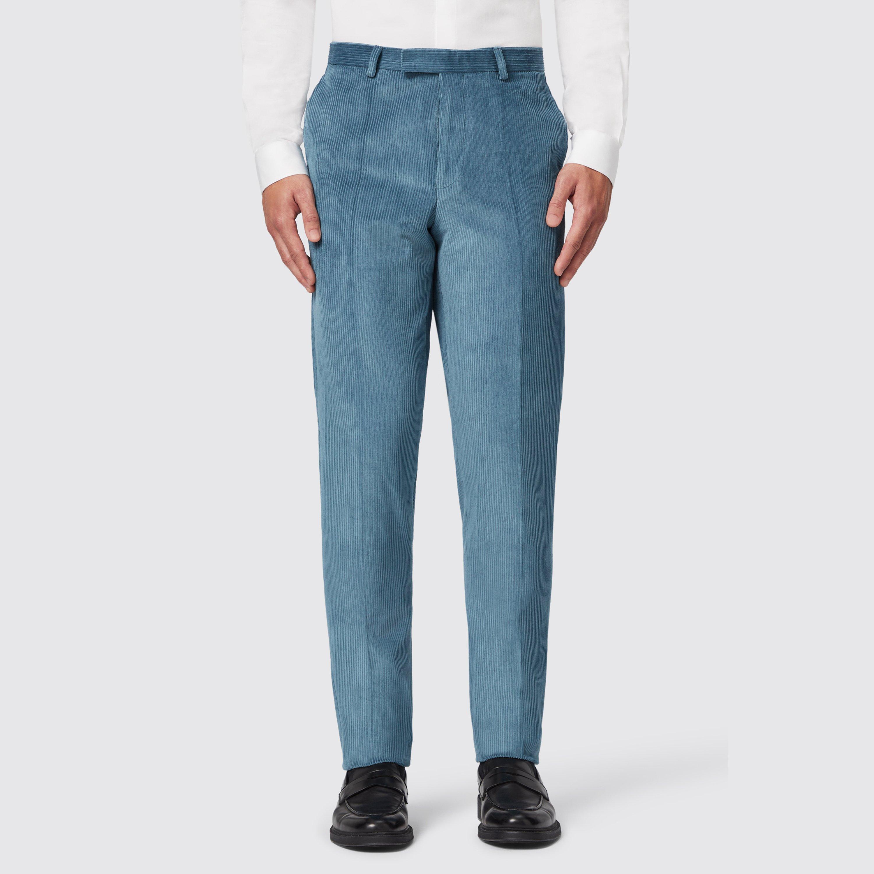 Blue - Twisted Tailor - Aston Cord Suit Trousers - 2