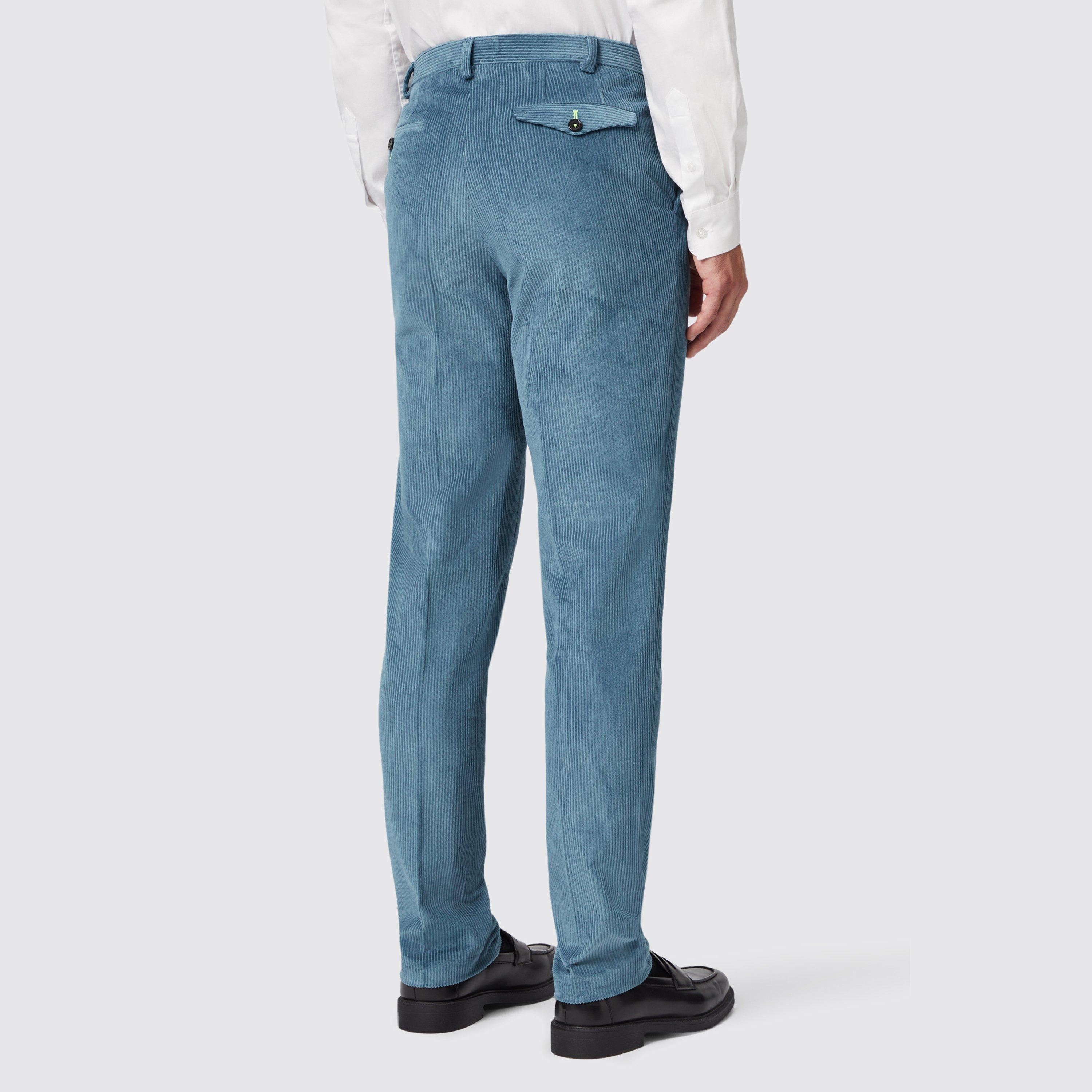 Blue - Twisted Tailor - Aston Cord Suit Trousers - 4