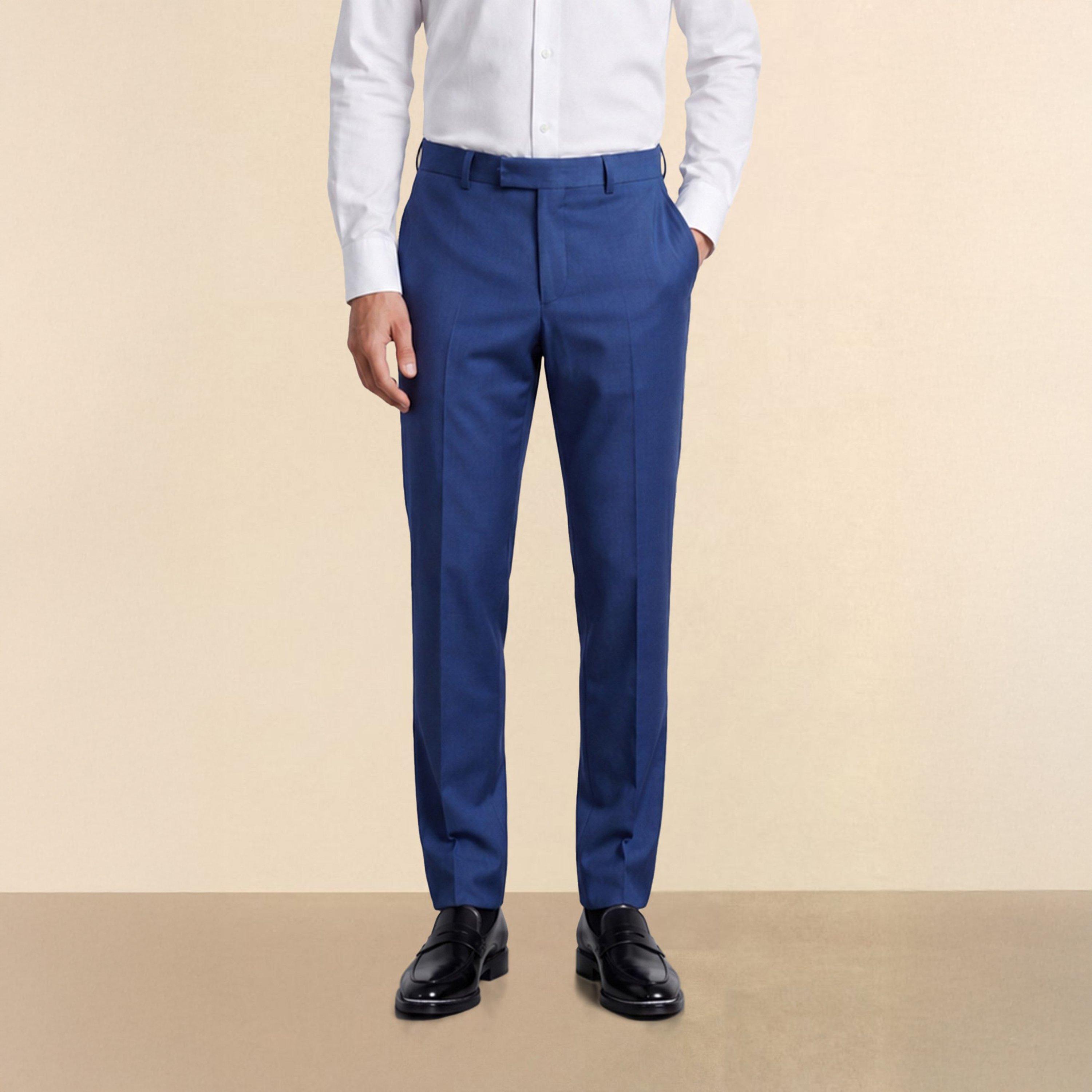 Royal Blue - Without Prejudice - Mens Harrow Slim Fit Suit Trousers - 2