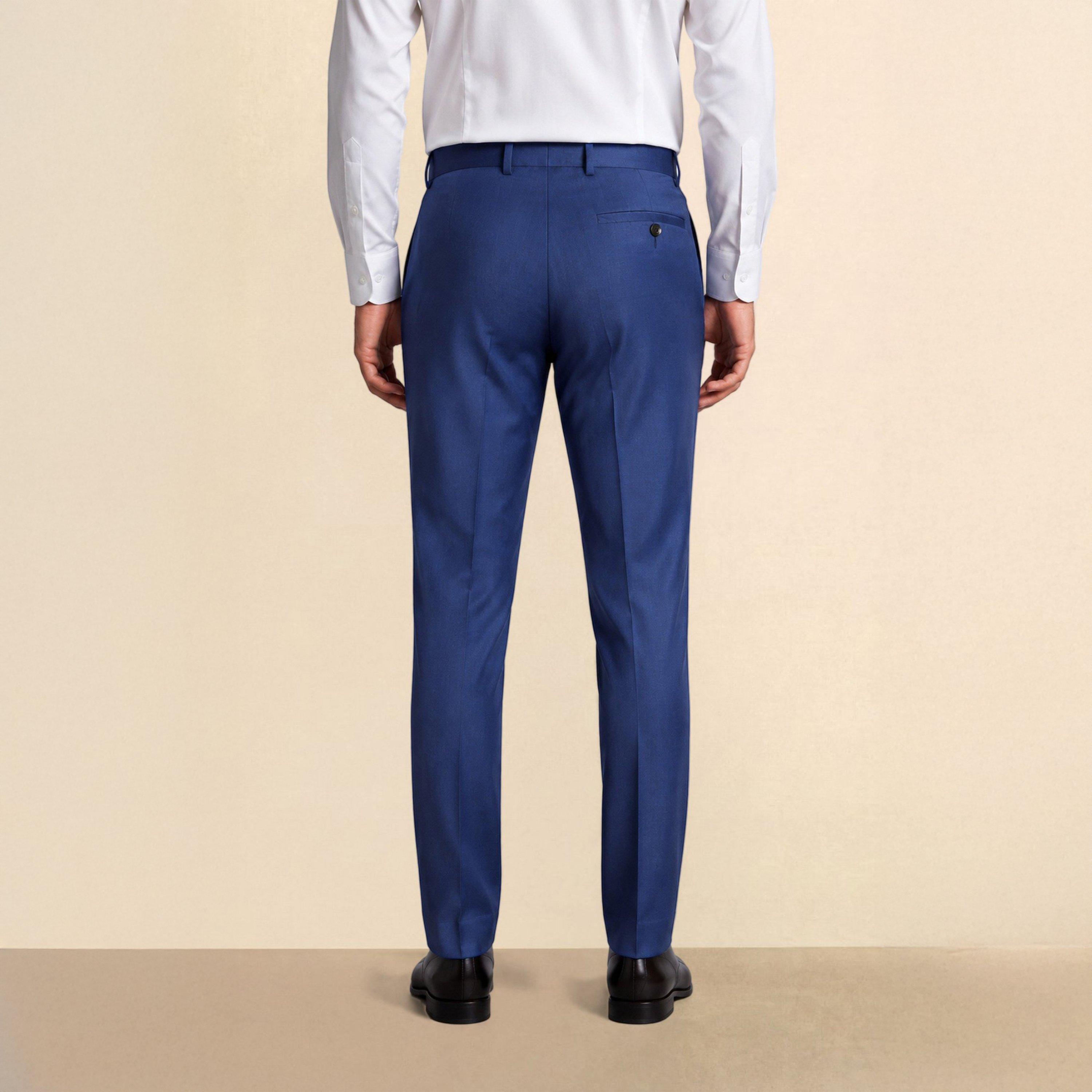 Royal Blue - Without Prejudice - Mens Harrow Slim Fit Suit Trousers - 3