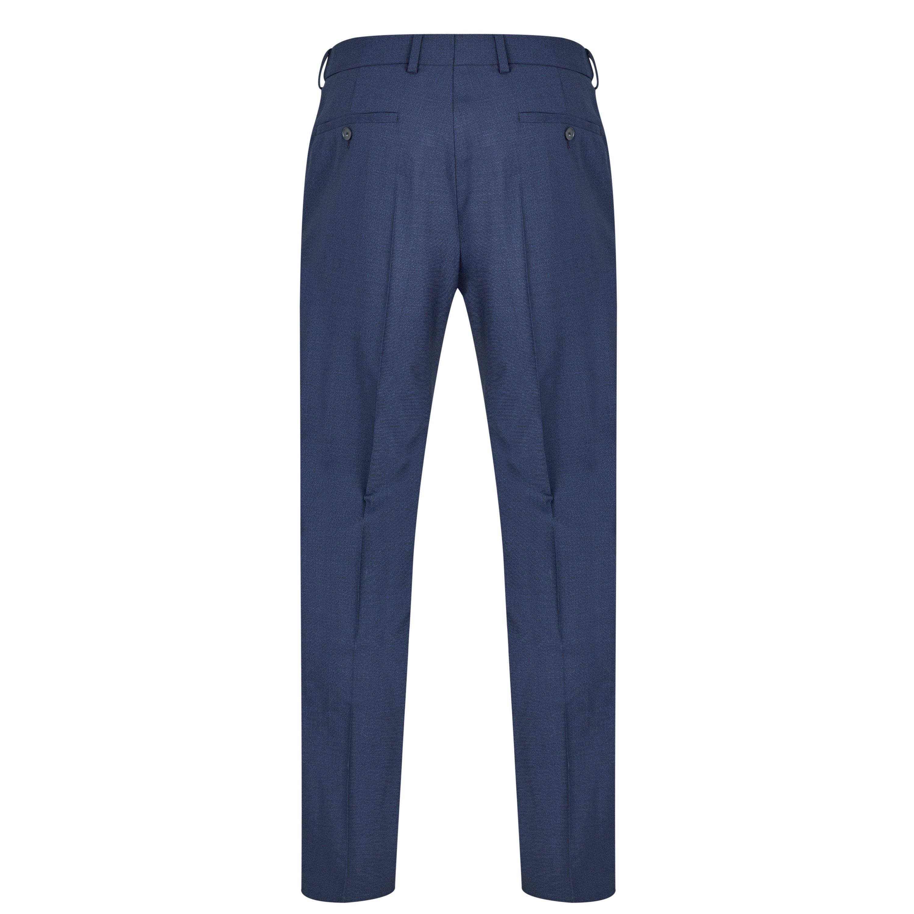 Navy - Richard James - Wilder Navy Tailored Fit Suit Trousers - 9