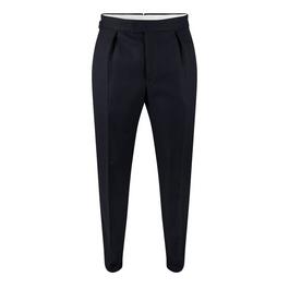 Patrick Grant Studio Bond Tailored Fit Navy Herringbone Suit Trouser