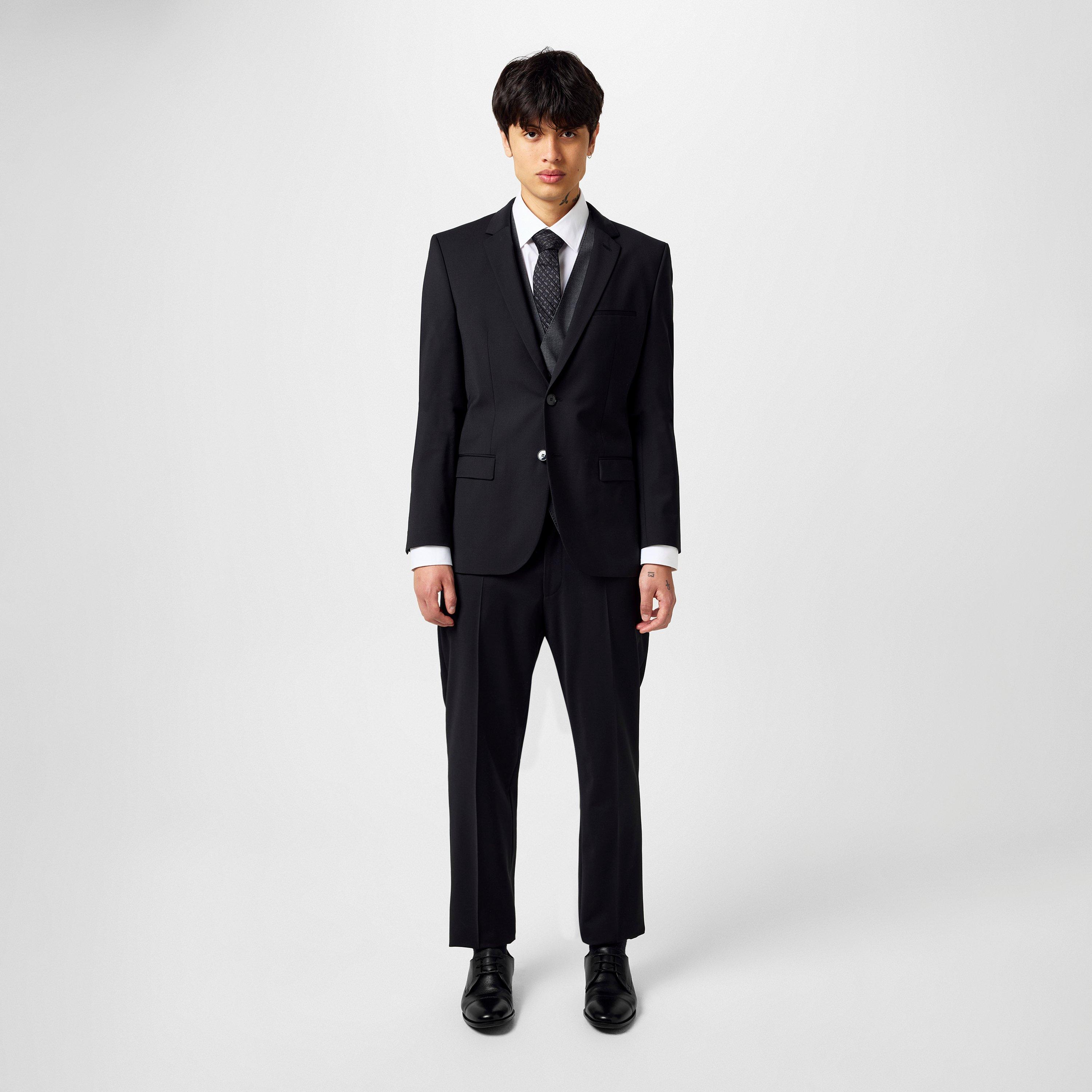 Black 001 - Boss - Men's HBB Genius Suit Trousers, Tailored Fit - 6