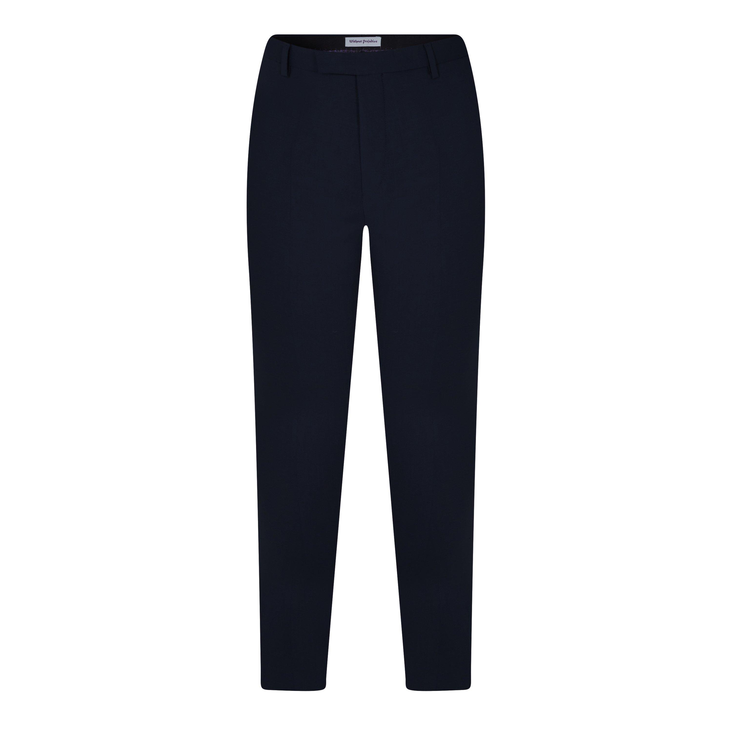 Navy - Without Prejudice - Priory Skinny Fit Suit Trousers - 1