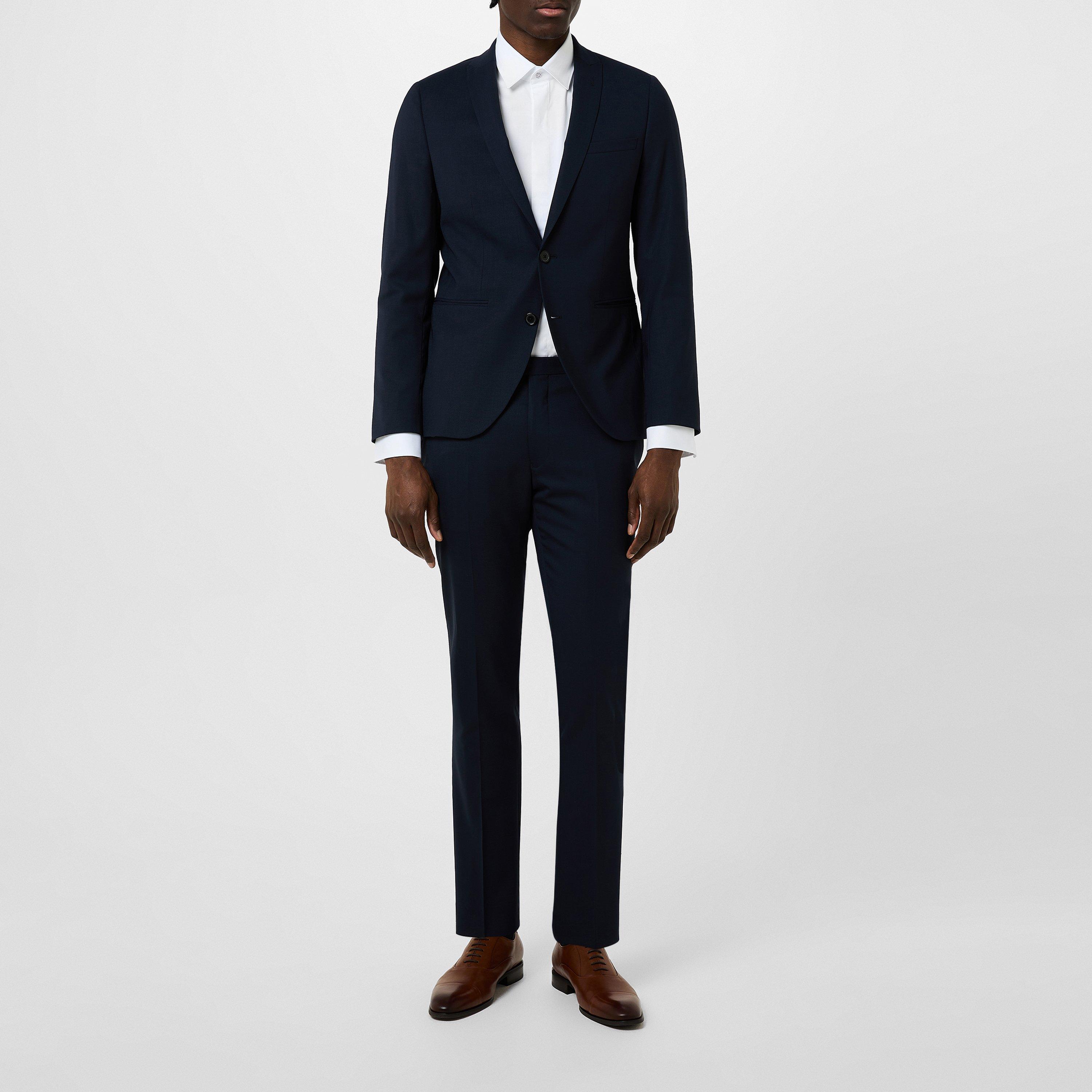 Navy - Without Prejudice - Priory Skinny Fit Suit Trousers - 2