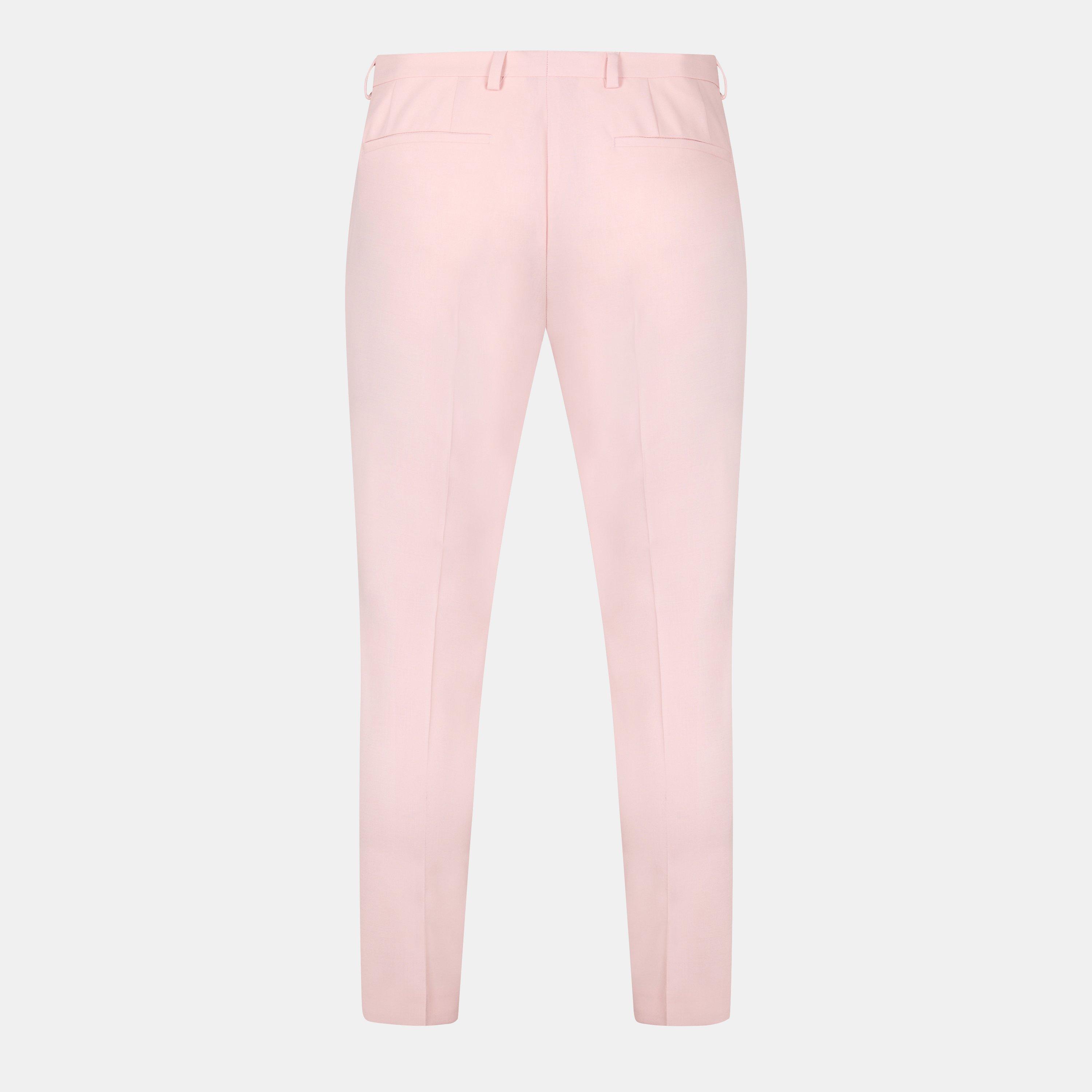 Pastel Pink - Hugo - Men's Suit Trousers - 2